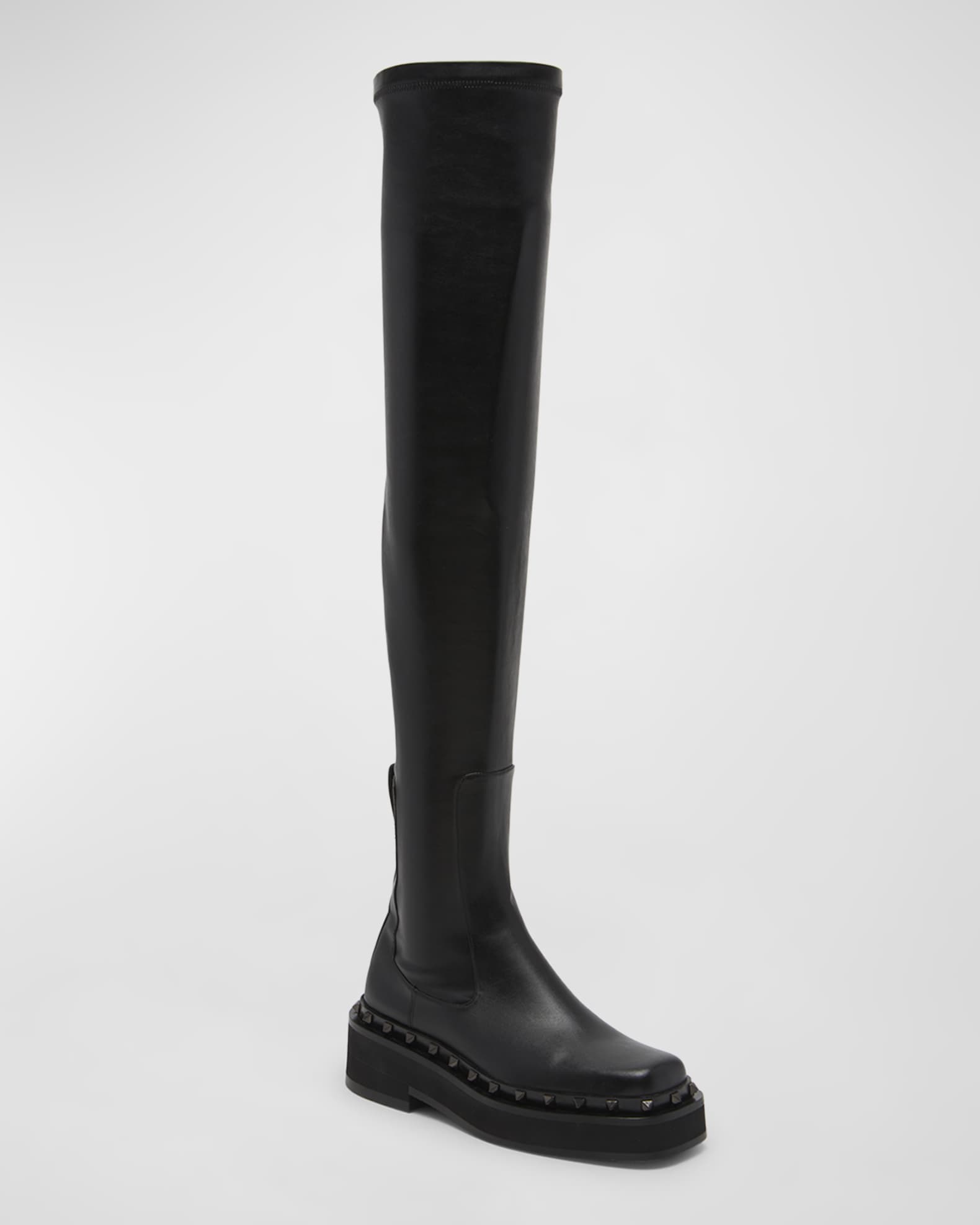 Valentino Garavani Rockstud Over-The-Knee Boots | Neiman Marcus