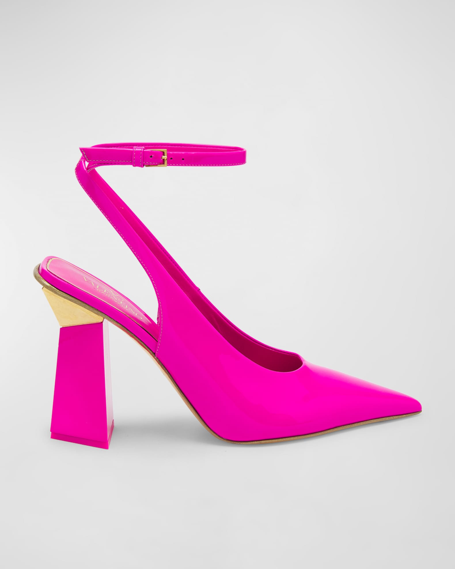 Valentino Garavani Pink One Stud Hyper Heeled Sandals