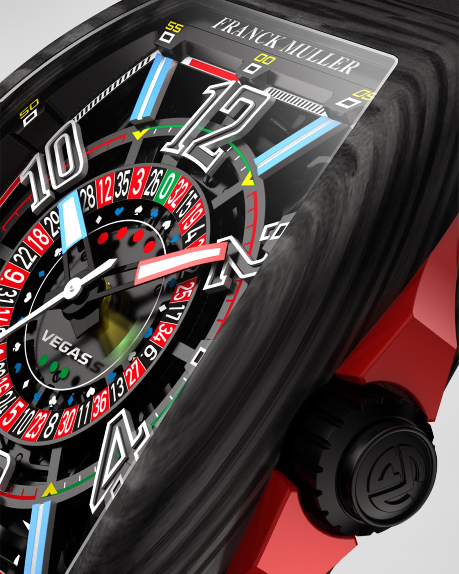 Franck Muller 45mm Vanguard Carbon Racing Vegas Watch | Neiman Marcus