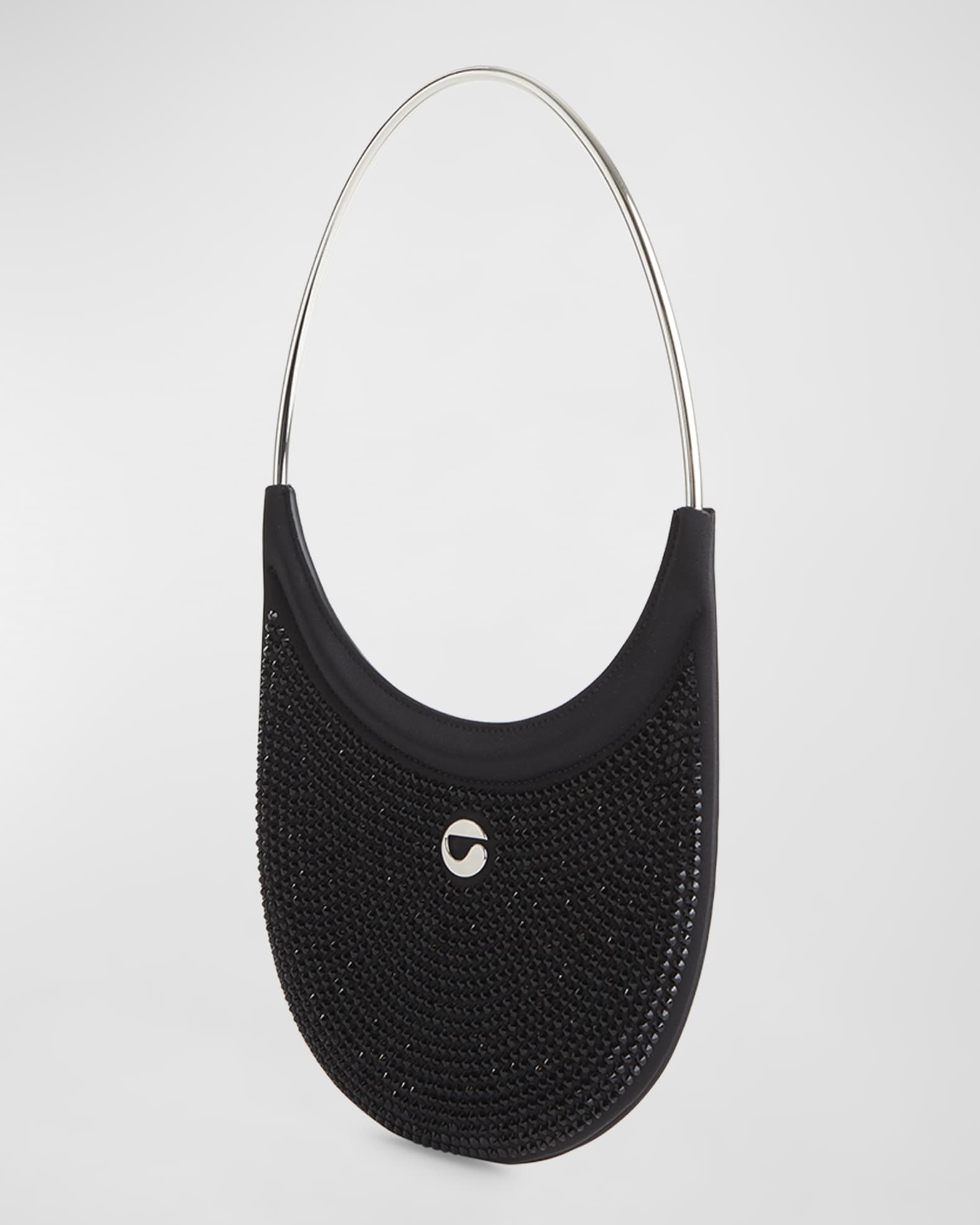Coperni Swipe Crystal-Embellish Ring Top-Handle Bag | Neiman Marcus