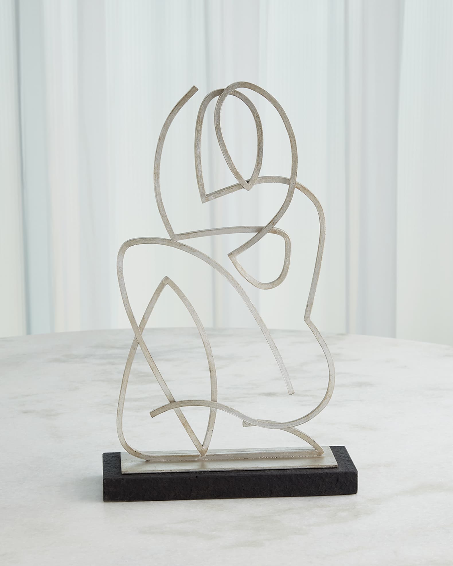 Wire Madonna Antiqued Bronze Sculpture  0