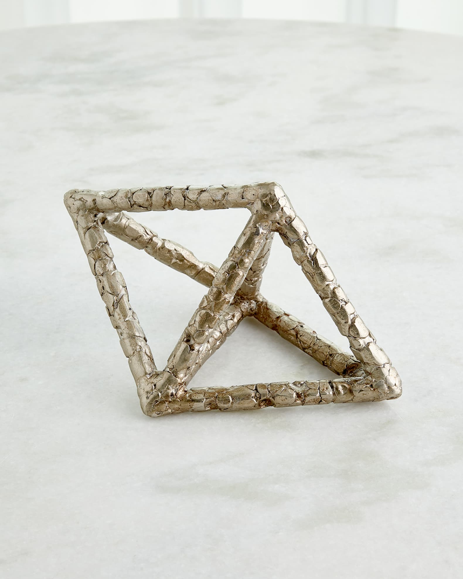 Global Views Forged Triangular Bipyramid, Silver | Neiman Marcus