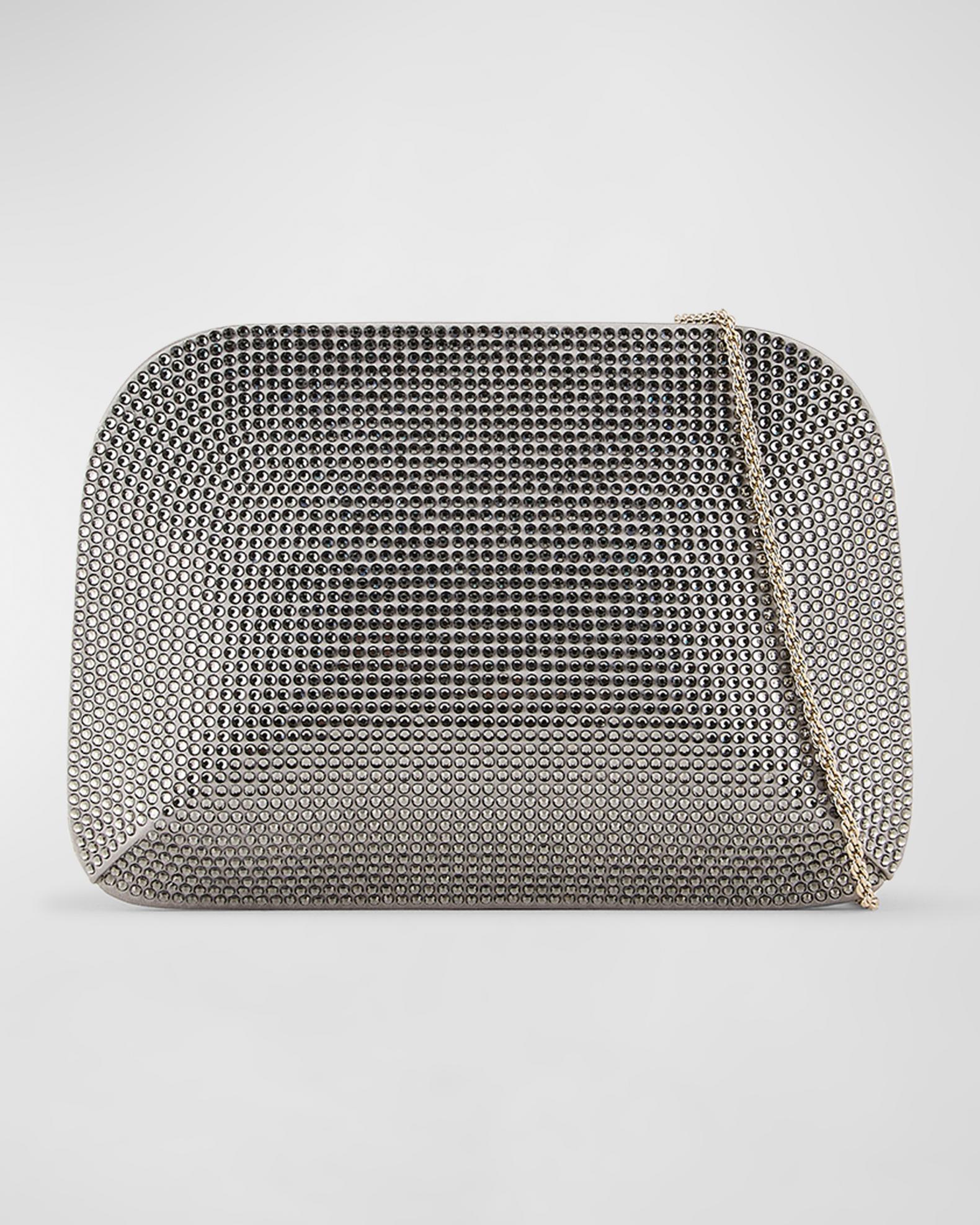 Giorgio Armani Small Rhinestone Clutch Bag with Chain | Neiman Marcus
