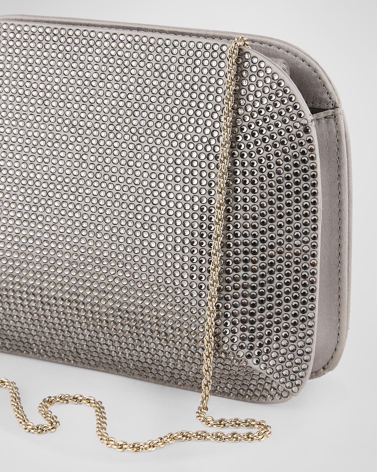 Giorgio Armani Small Rhinestone Clutch Bag with Chain | Neiman Marcus