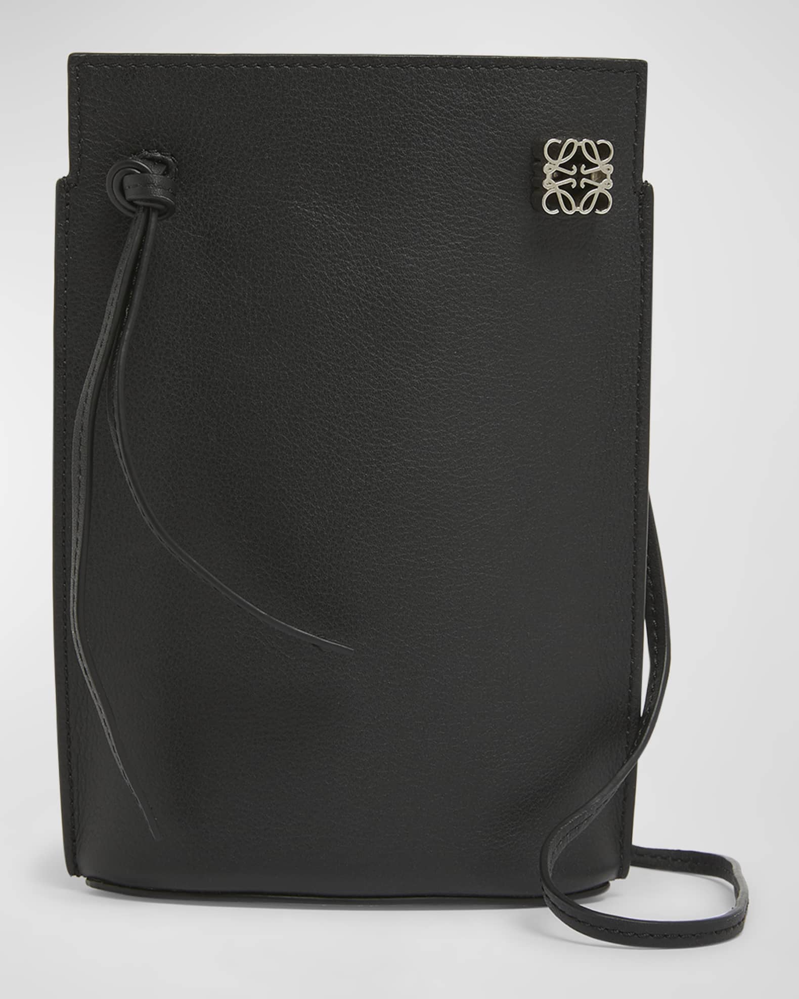 Loewe Dice Pocket in Leather with Strap | Neiman Marcus