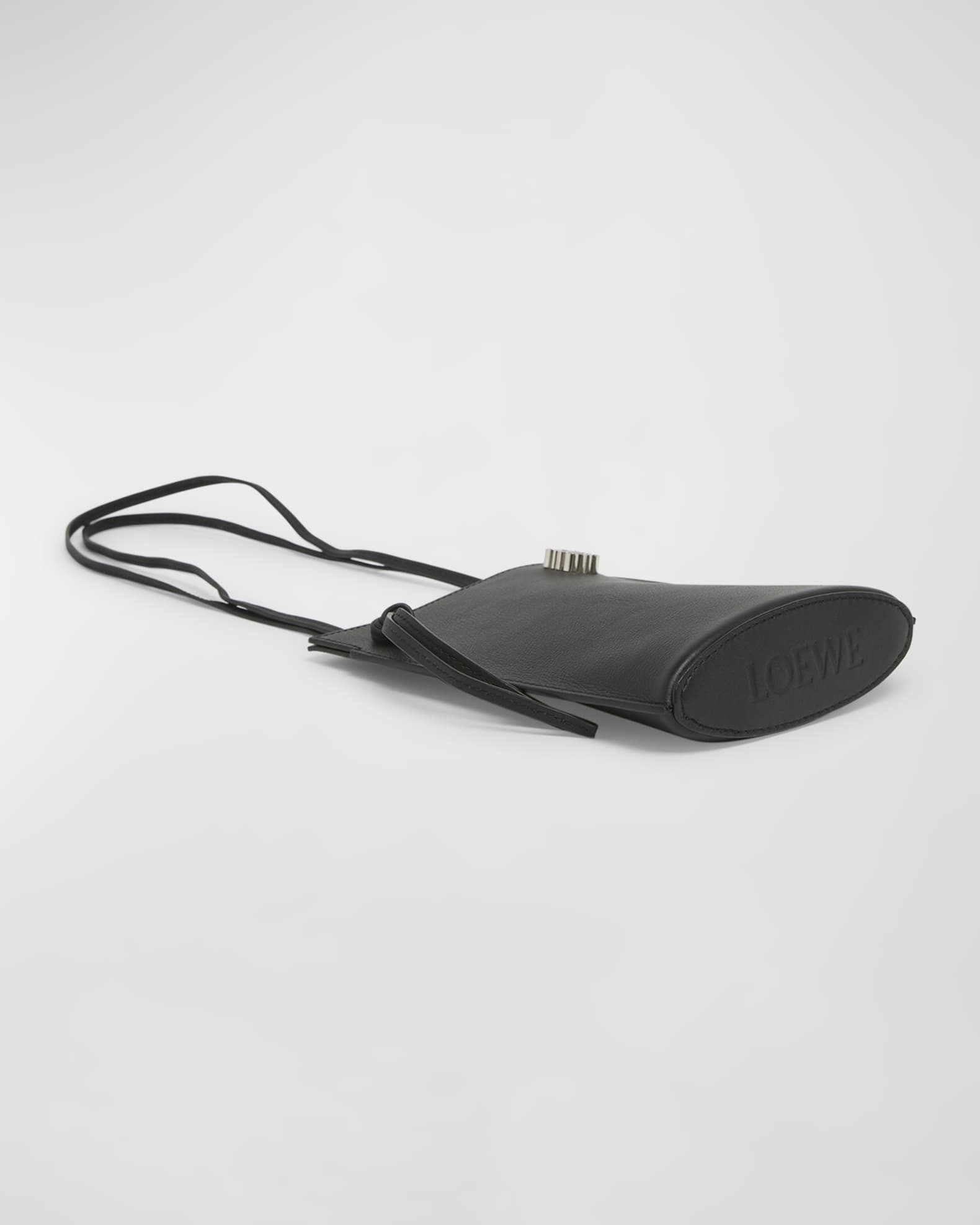 Loewe Dice Pocket in Leather with Strap | Neiman Marcus