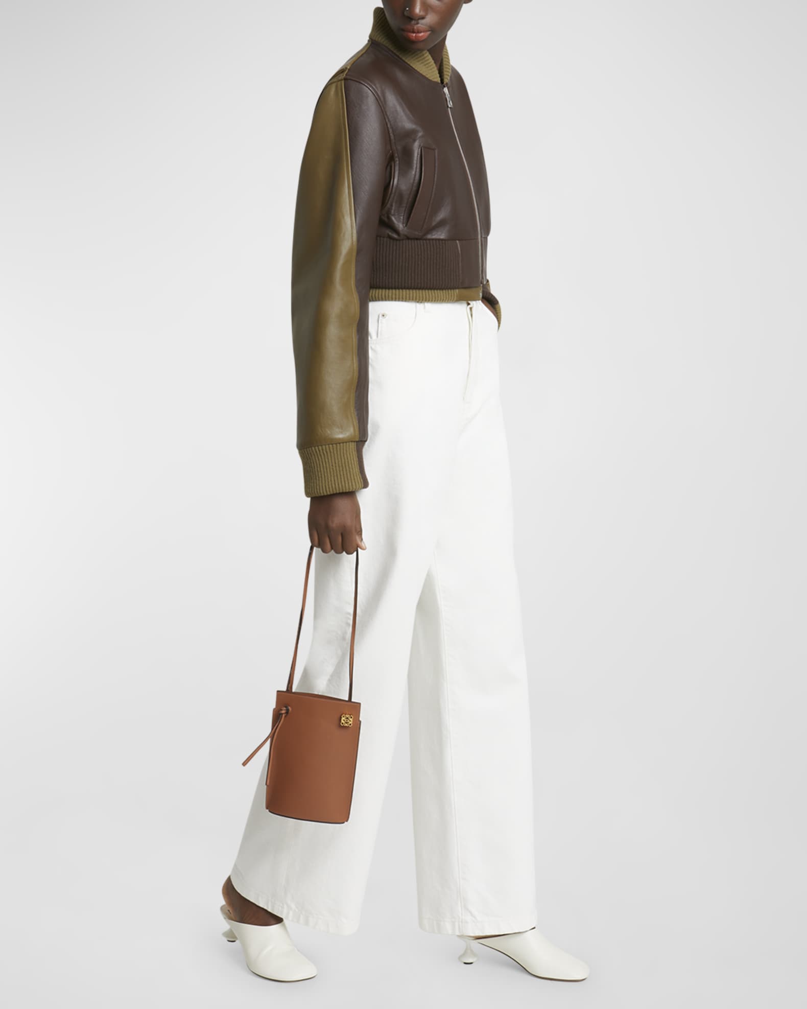Loewe Dice Pocket Leather Shoulder Bag