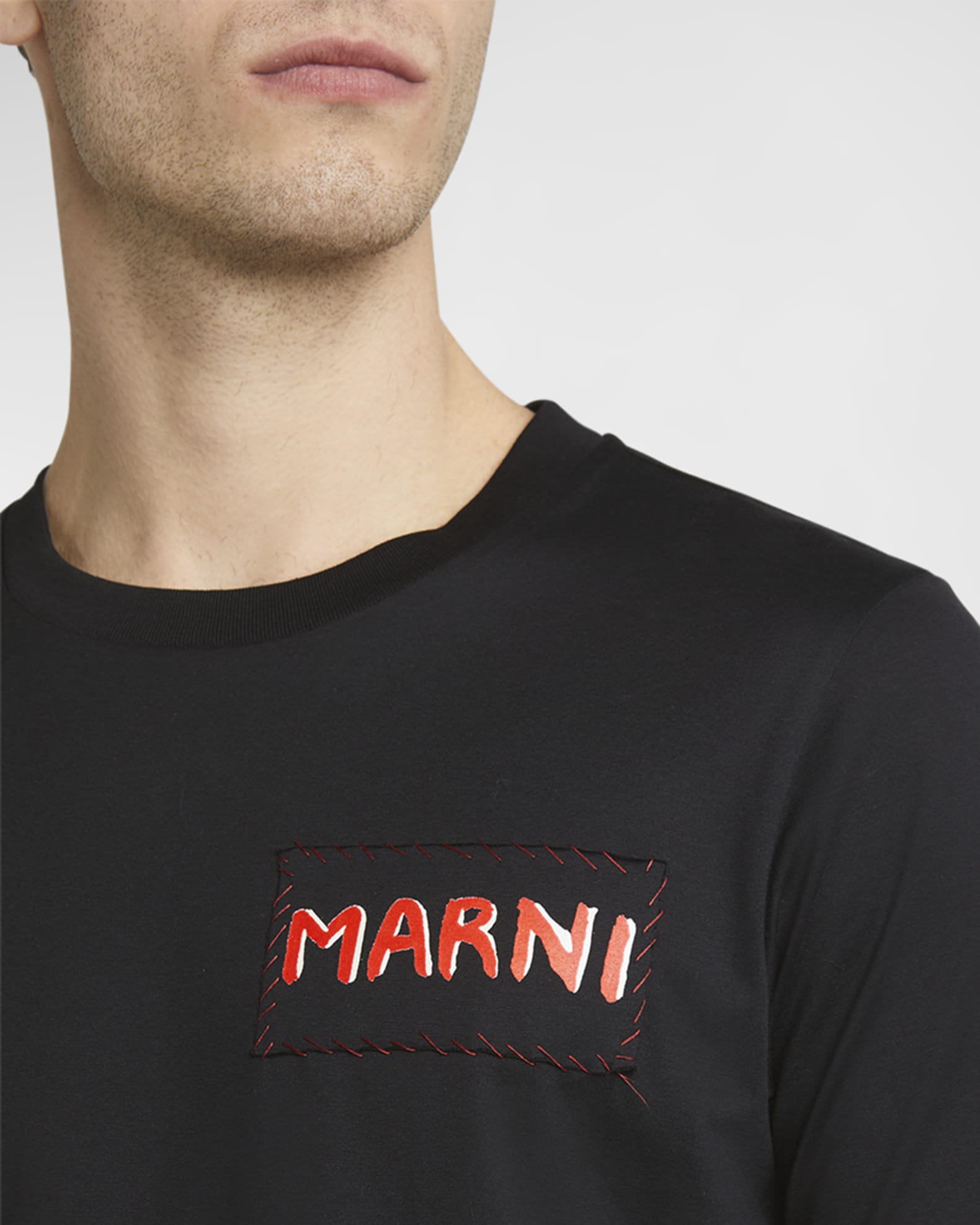 高品質の人気 Crew Logo Men's Marni T-Shirt Marcus Neiman | トップス