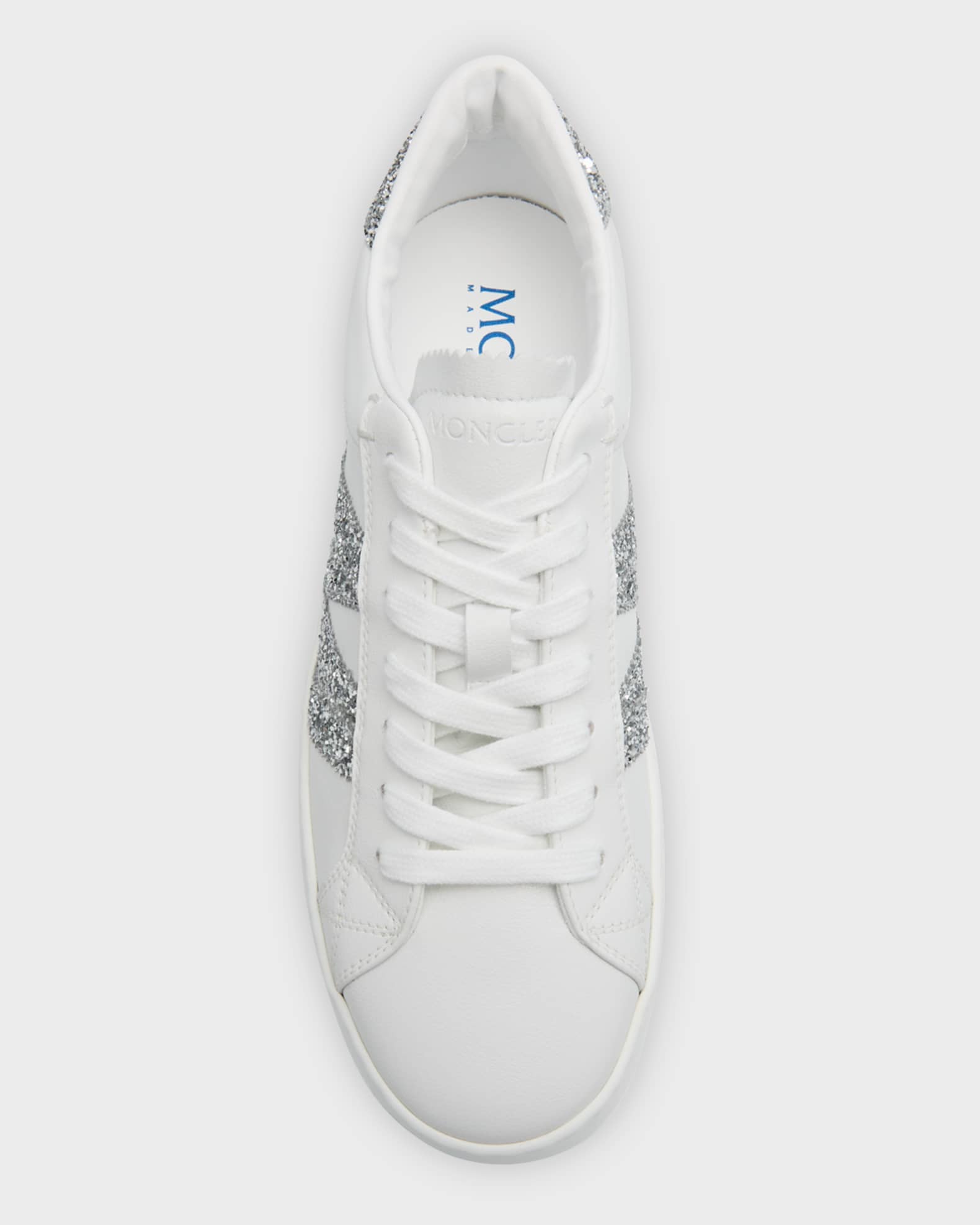 Moncler Monaco Glitter Low-Top Sneakers | Neiman Marcus