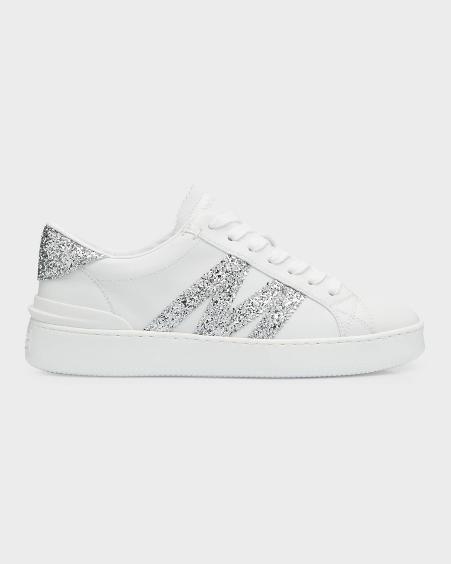 Moncler Monaco Glitter Low-Top Sneakers | Neiman Marcus