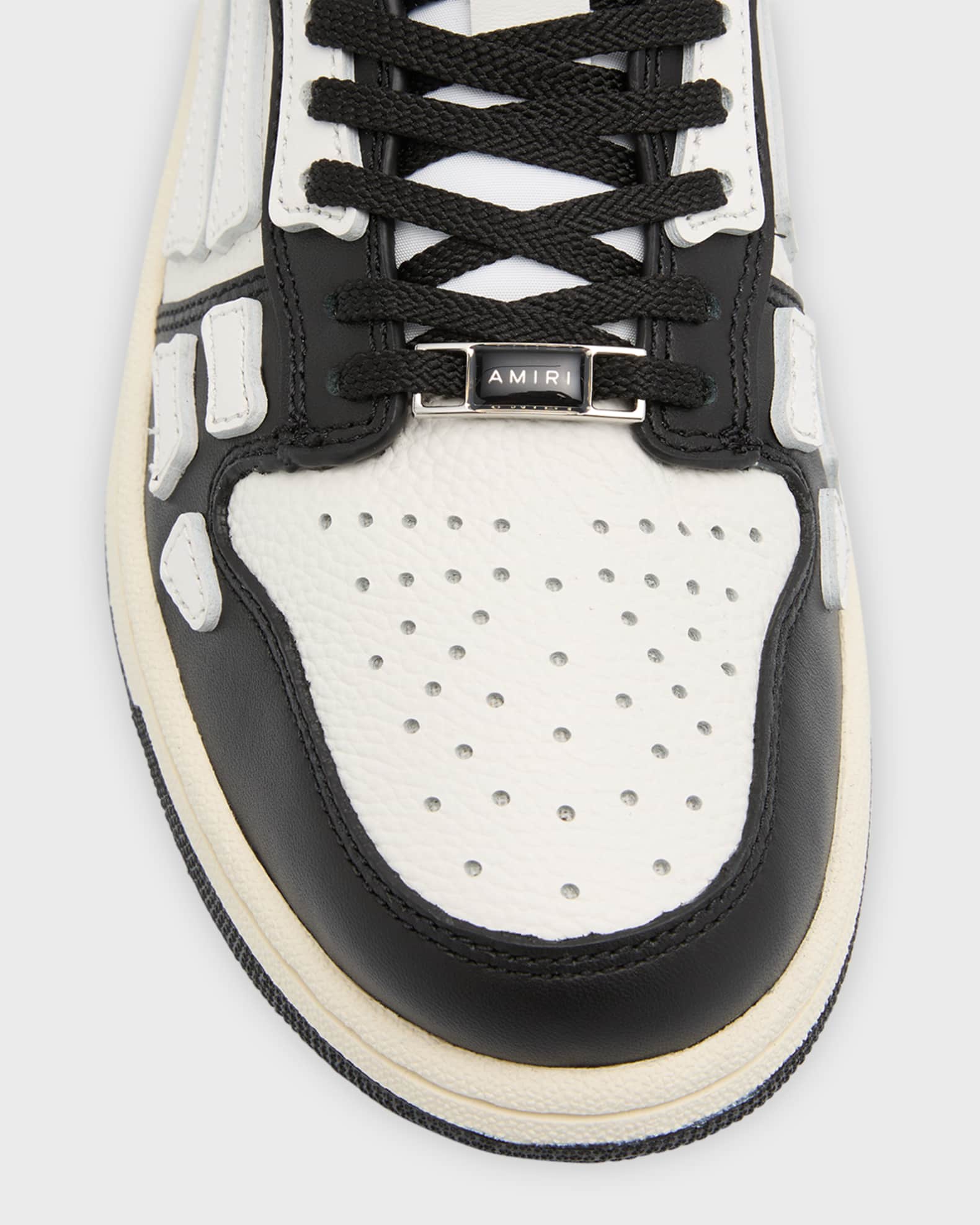 Amiri Skel Bicolor Leather Low-Top Sneakers | Neiman Marcus