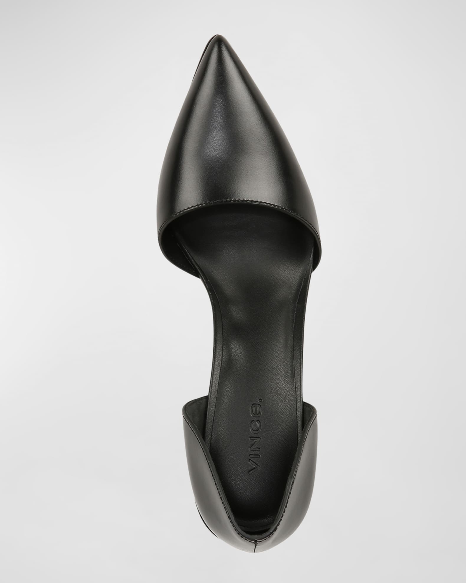 Vince Prim Leather BlockHeel d'Orsay Pumps Neiman Marcus