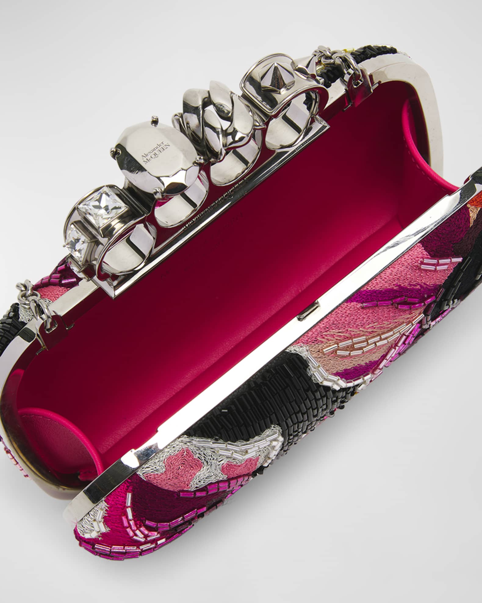 Alexander McQueen Sequins Flower Box Clutch Bag Neiman Marcus