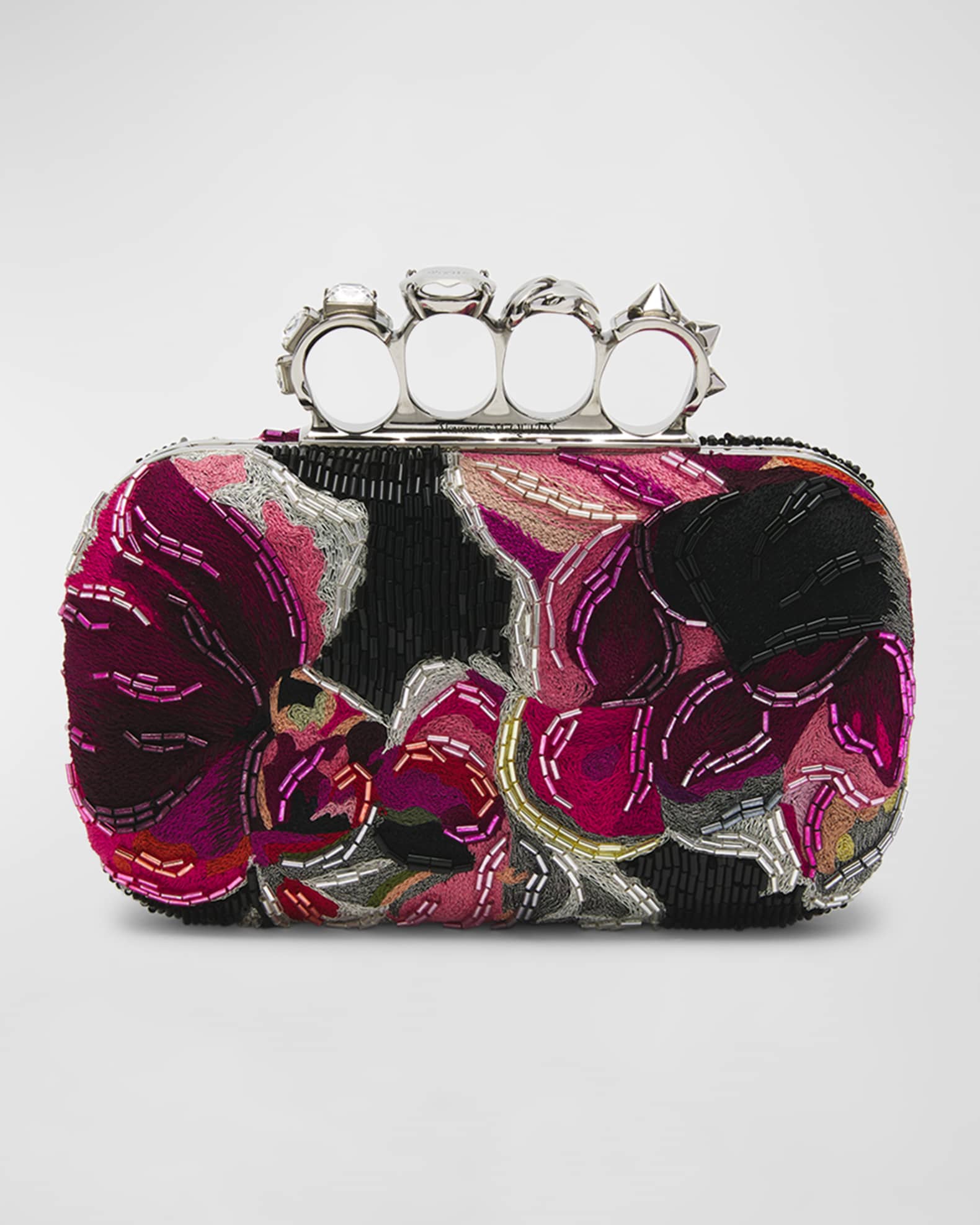 Alexander McQueen Sequins Flower Box Clutch Bag Neiman Marcus