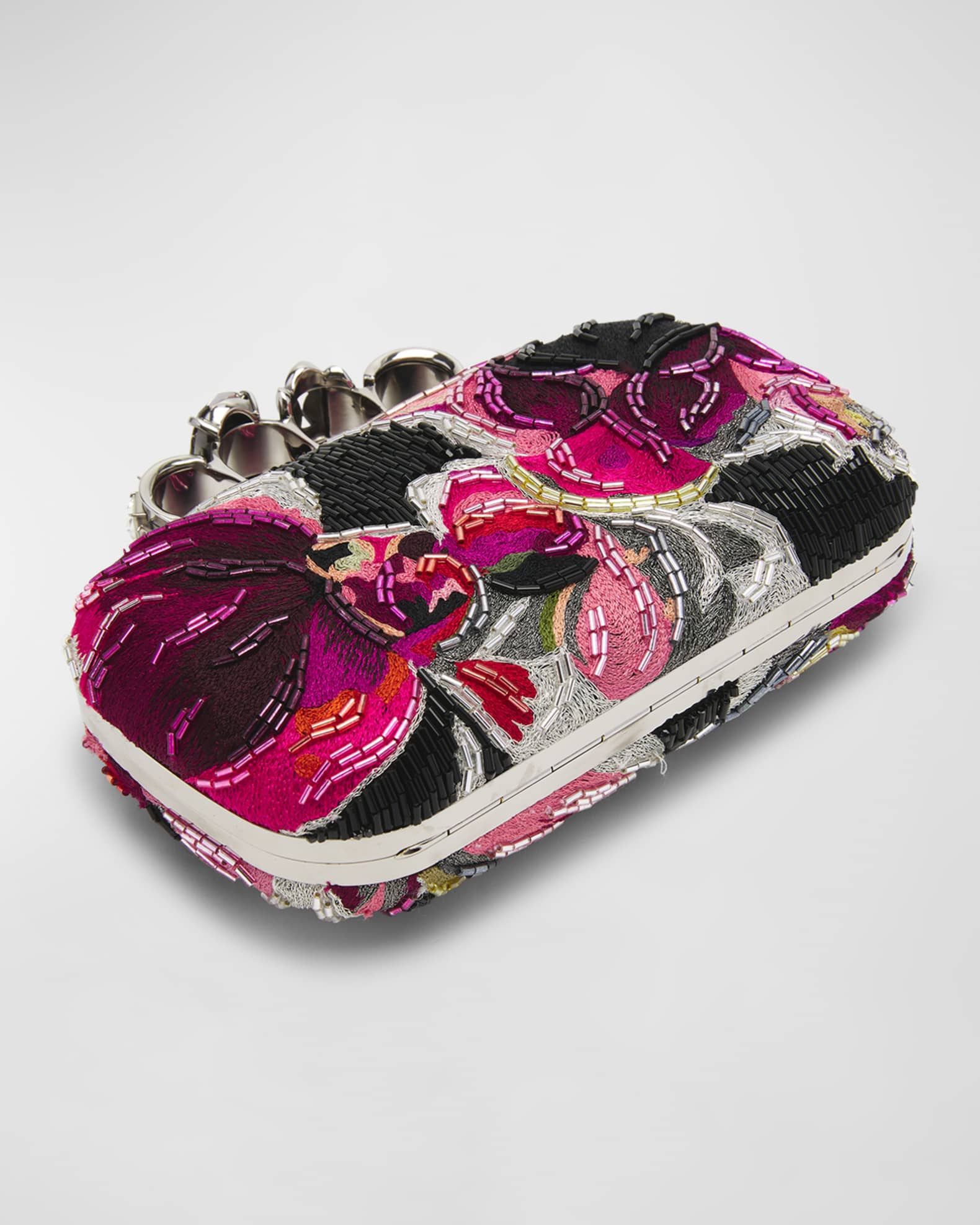 Alexander McQueen Sequins Flower Box Clutch Bag Neiman Marcus