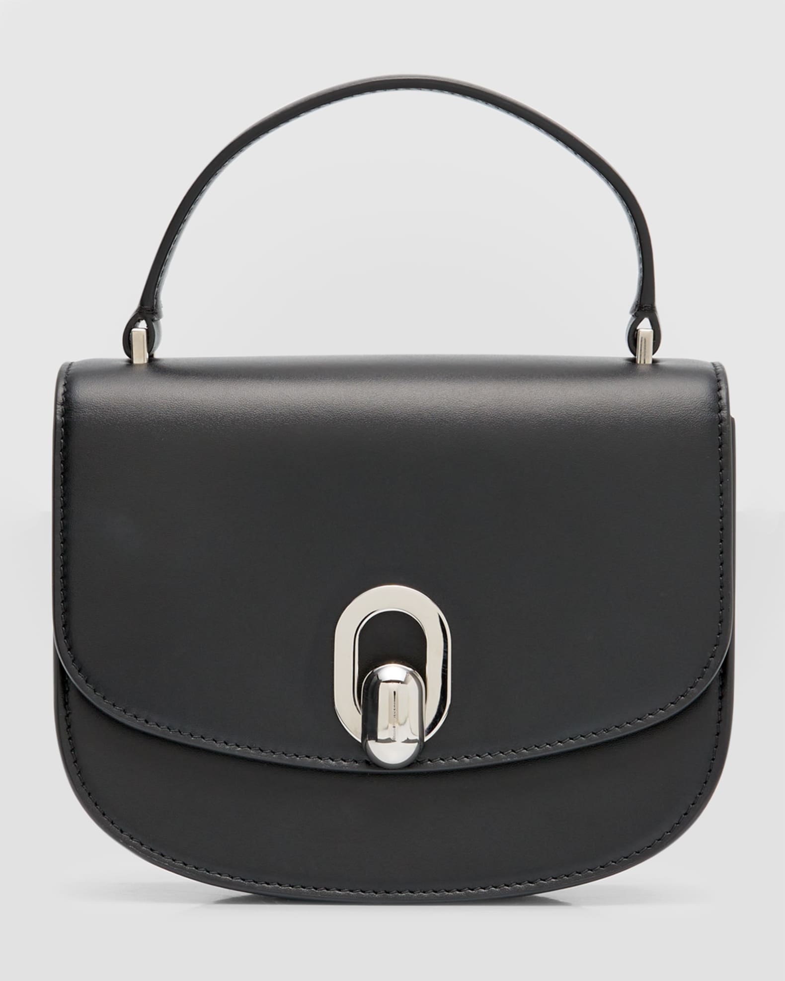 Savette Tondo Mini Leather Top-Handle Bag | Neiman Marcus