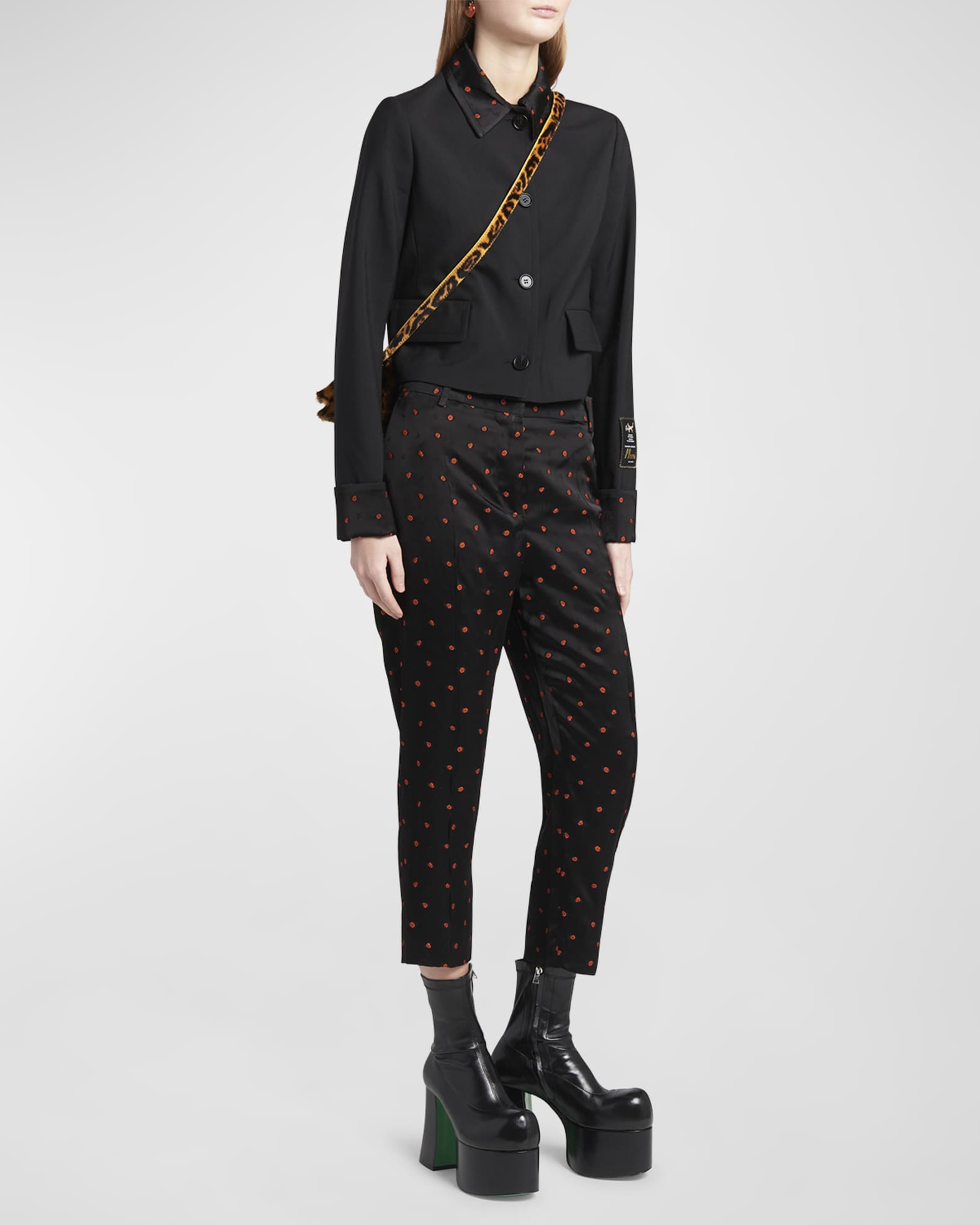 （セール）開催中 人気ブランドも続々プライス Patterned with Jacket Short Wool Marni Trim Marcus Neiman | トップス