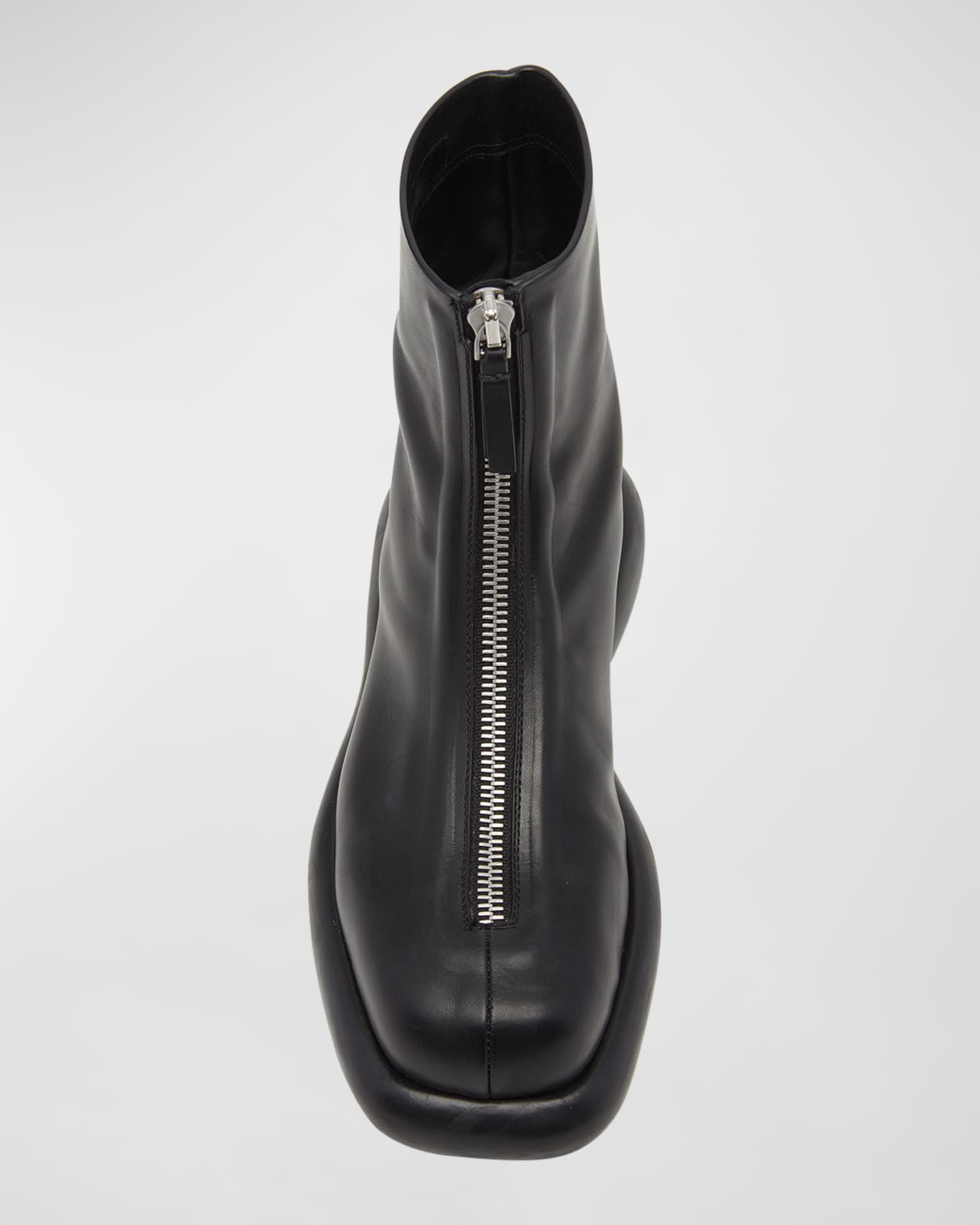 Jil Sander Calfskin Zip Moto Booties Neiman Marcus