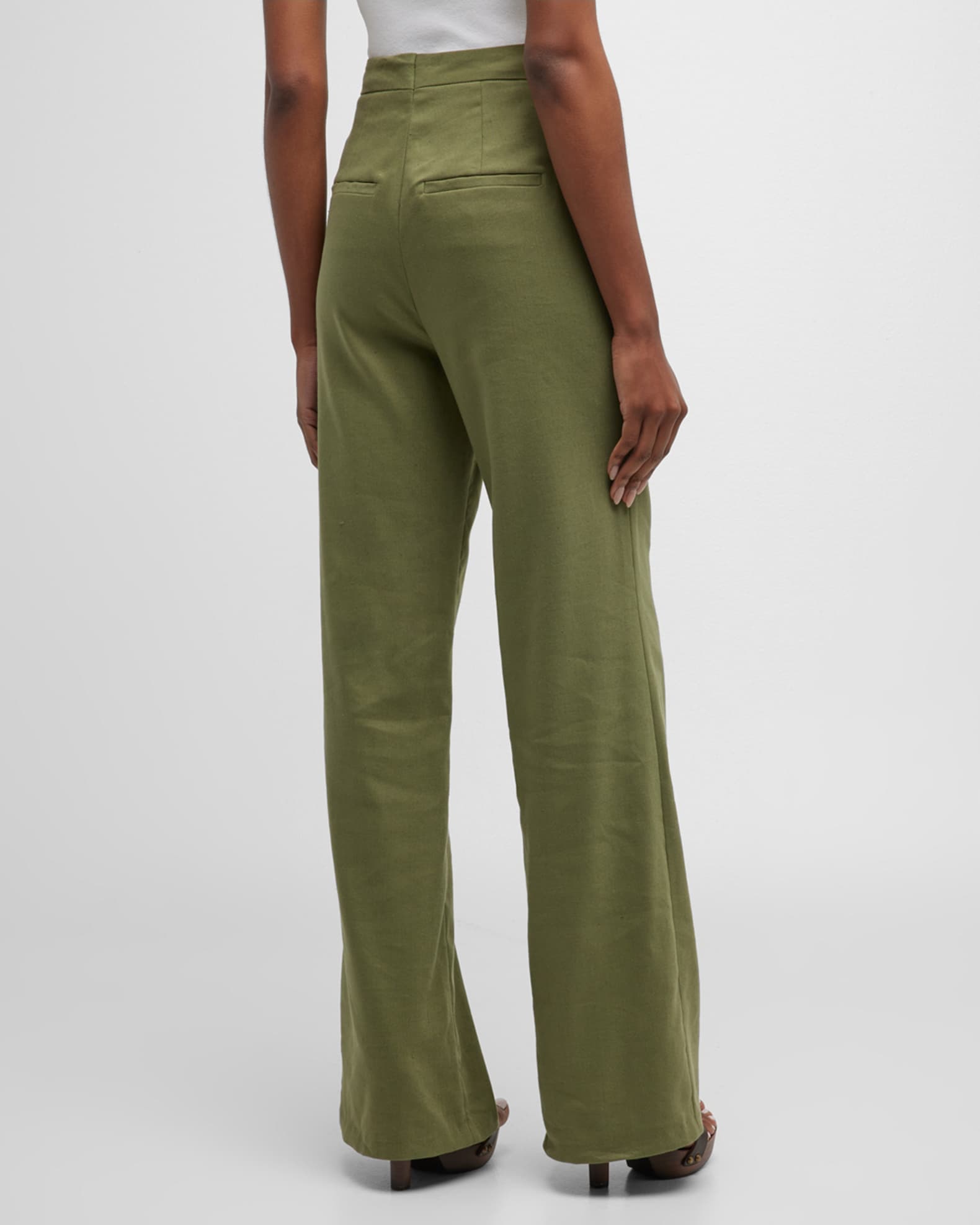 Veronica Beard Noda Tailored Pintuck Pants | Neiman Marcus