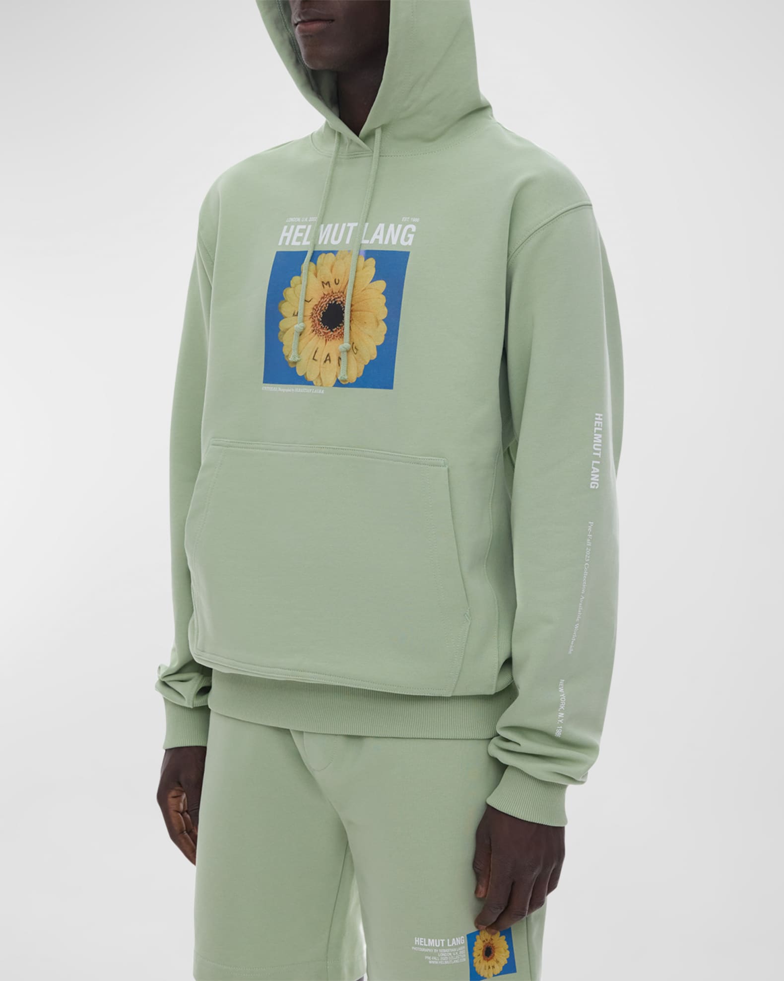 Green helmut lang hoodie best sale