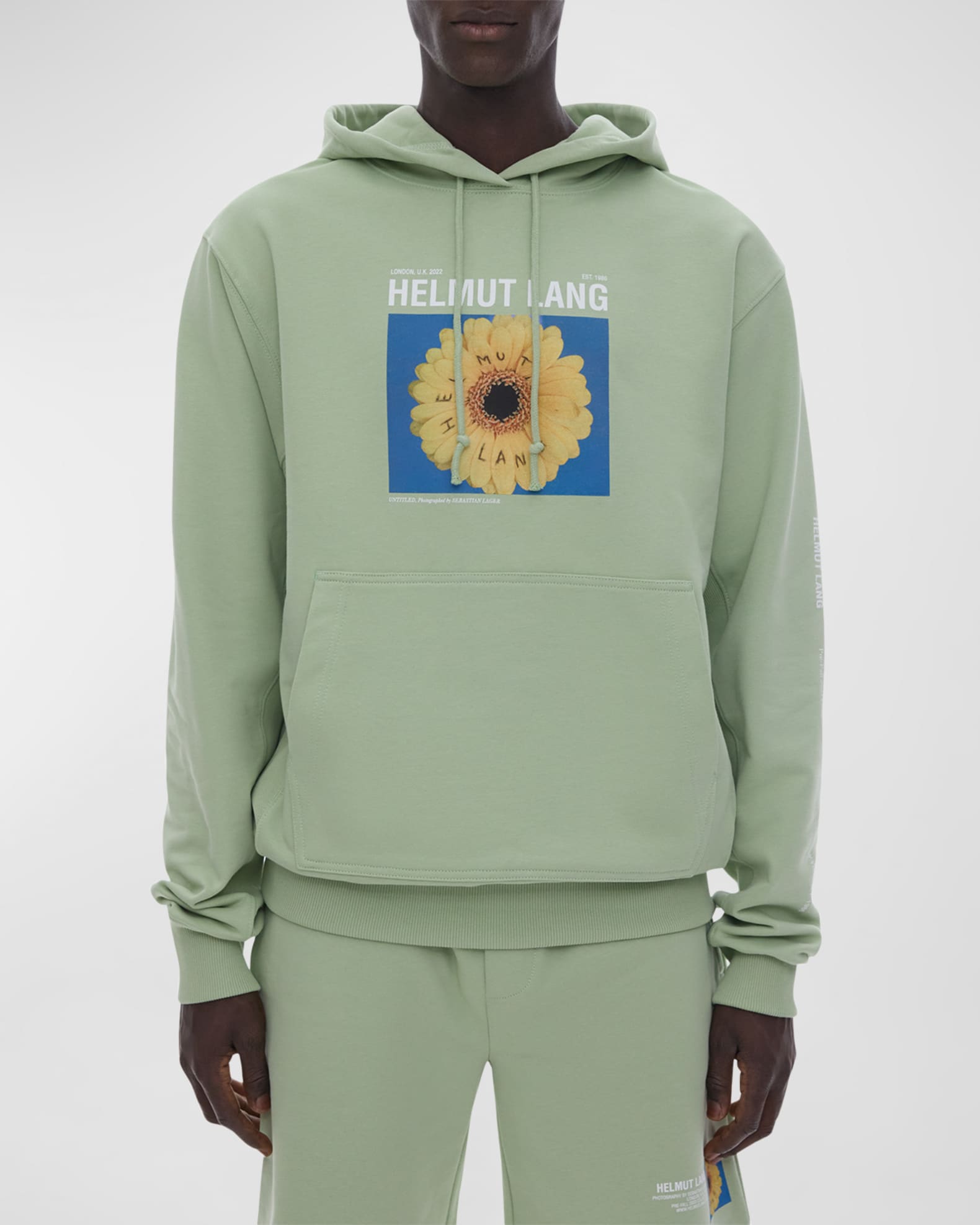 Helmut lang shop green hoodie