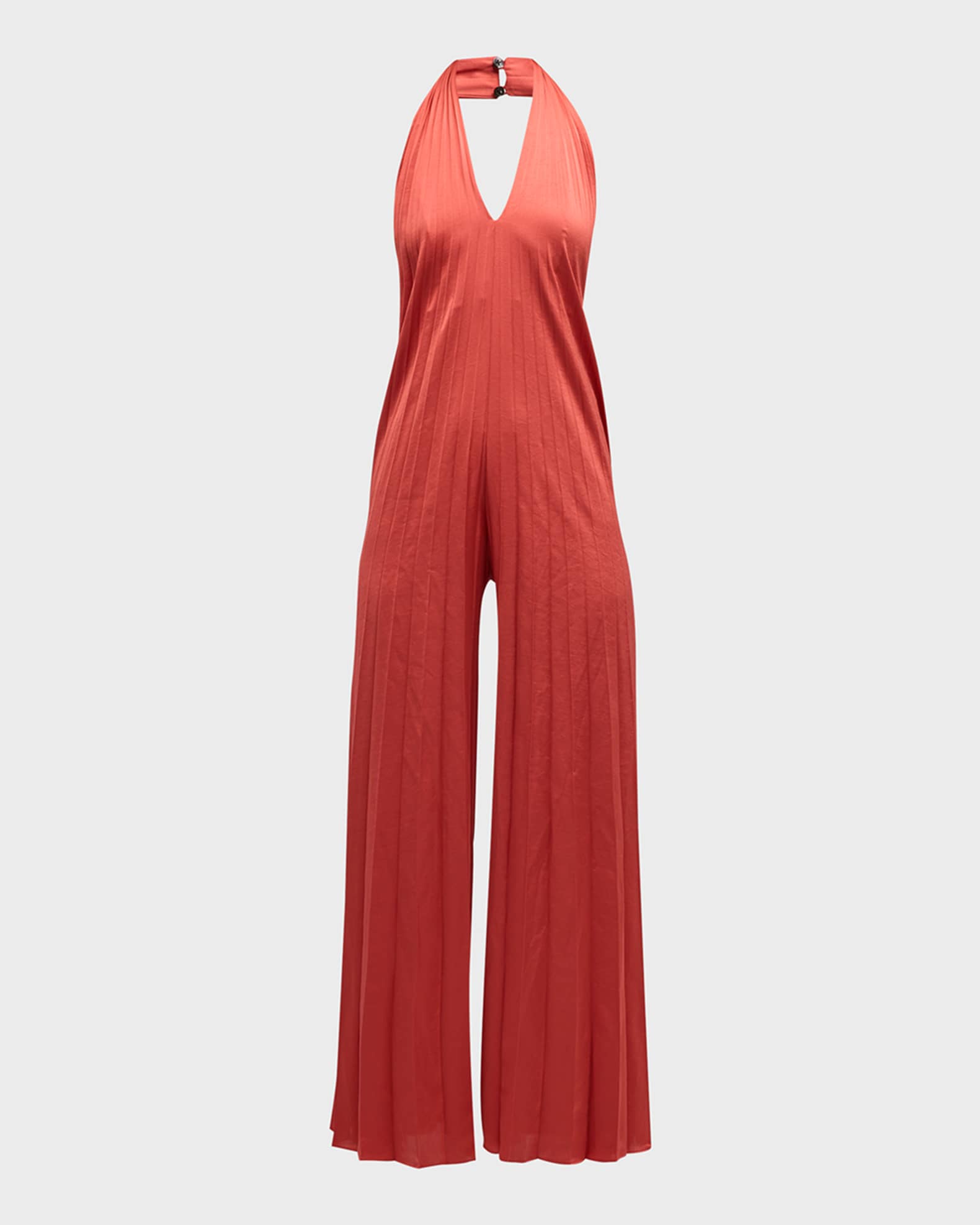 A.L.C. Rio Halter Wide-Leg Jumpsuit | Neiman Marcus