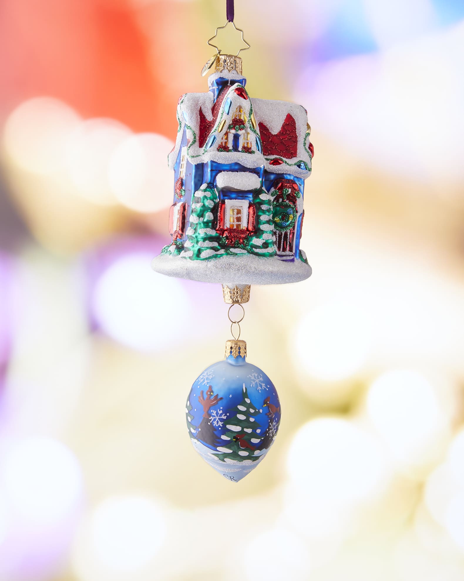 Christopher Radko Snowdrop Cottage Christmas Ornament Neiman Marcus