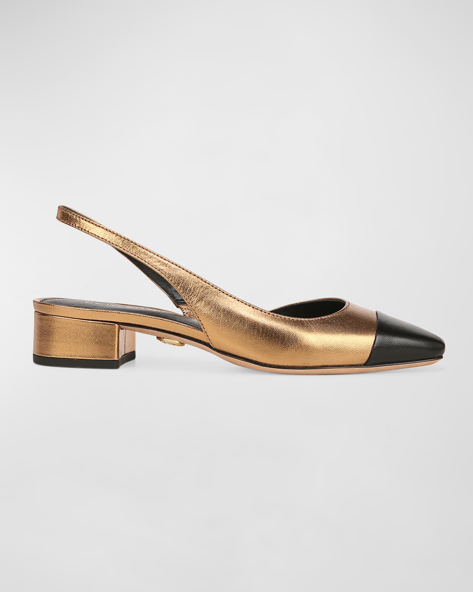 Cecile Metallic Slingback Ballerina Flats 0