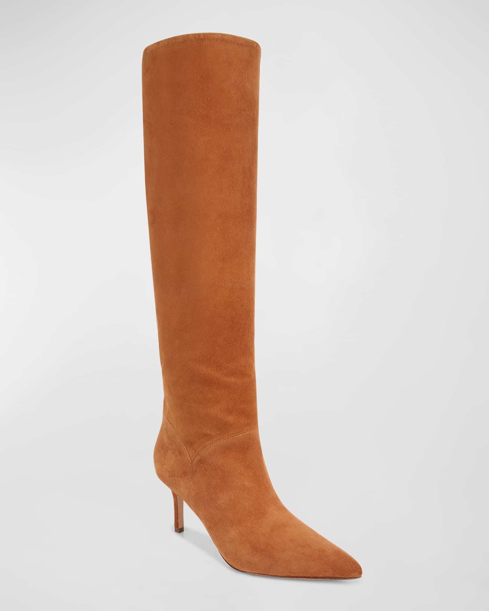 Veronica Beard Lexington Suede Stiletto Knee Boots | Neiman Marcus