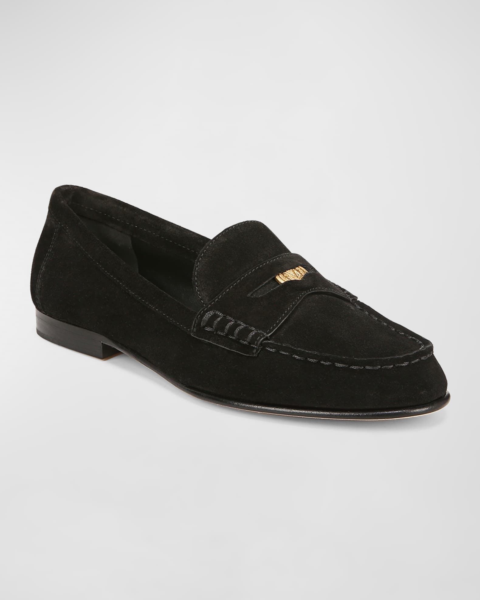 Suede Coin Penny Loafers 1