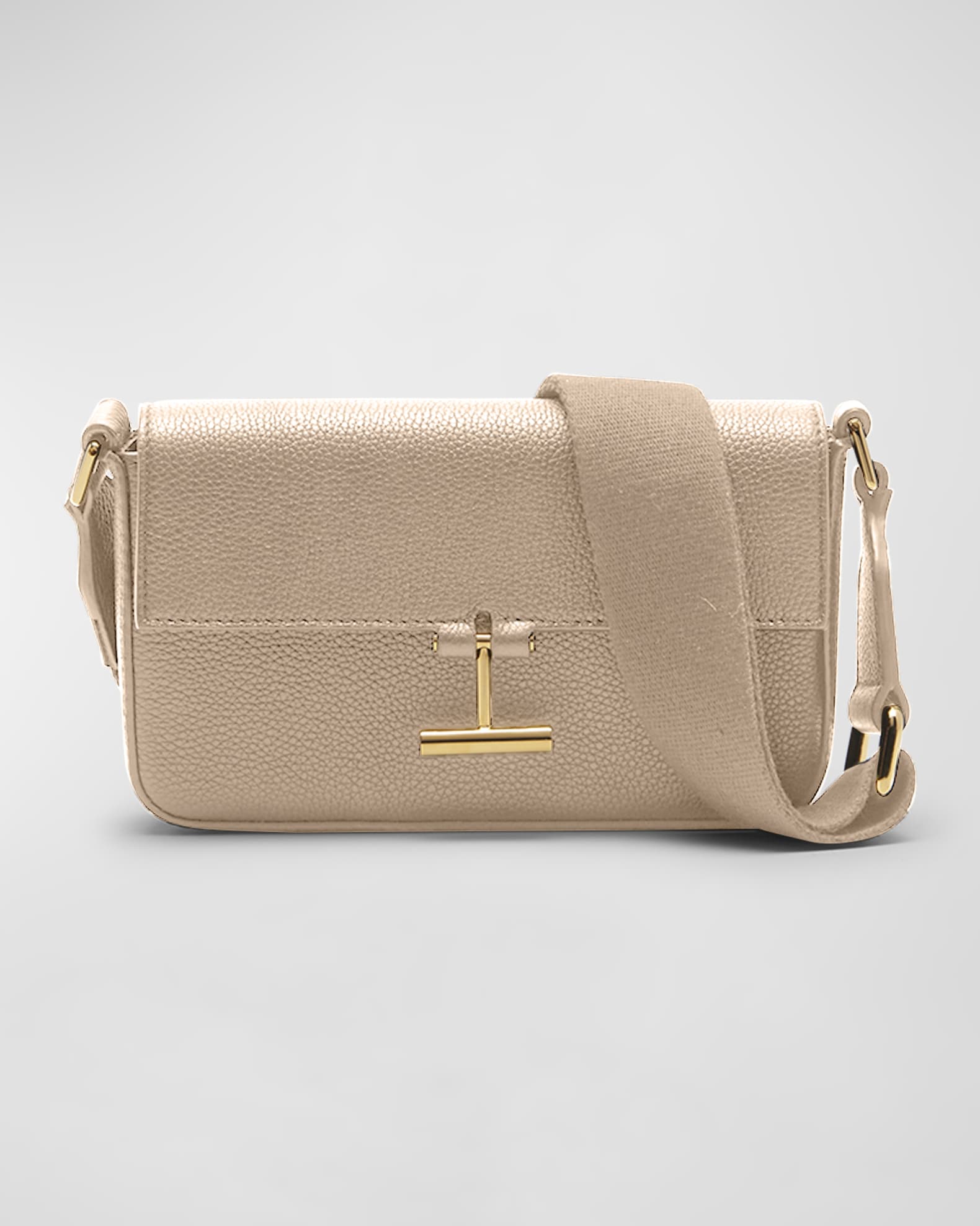 TOM FORD Tara Mini E/W Crossbosy in Grained Leather with Webbed Strap ...