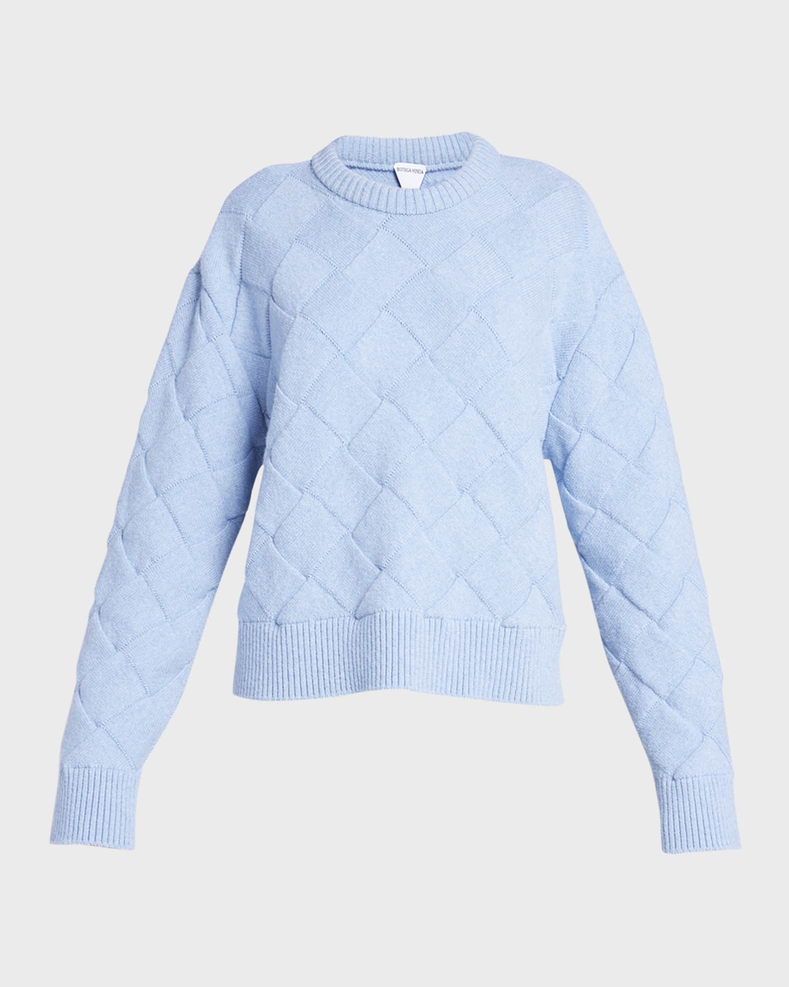 Braided Knit Wool Sweater 0