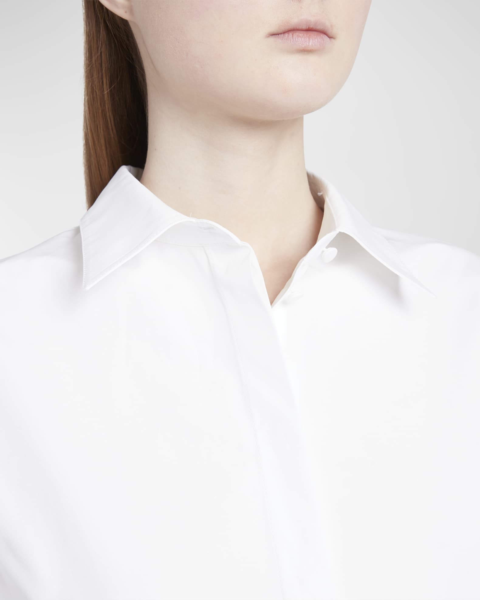 Relaxed Button Front Blouse - Off White