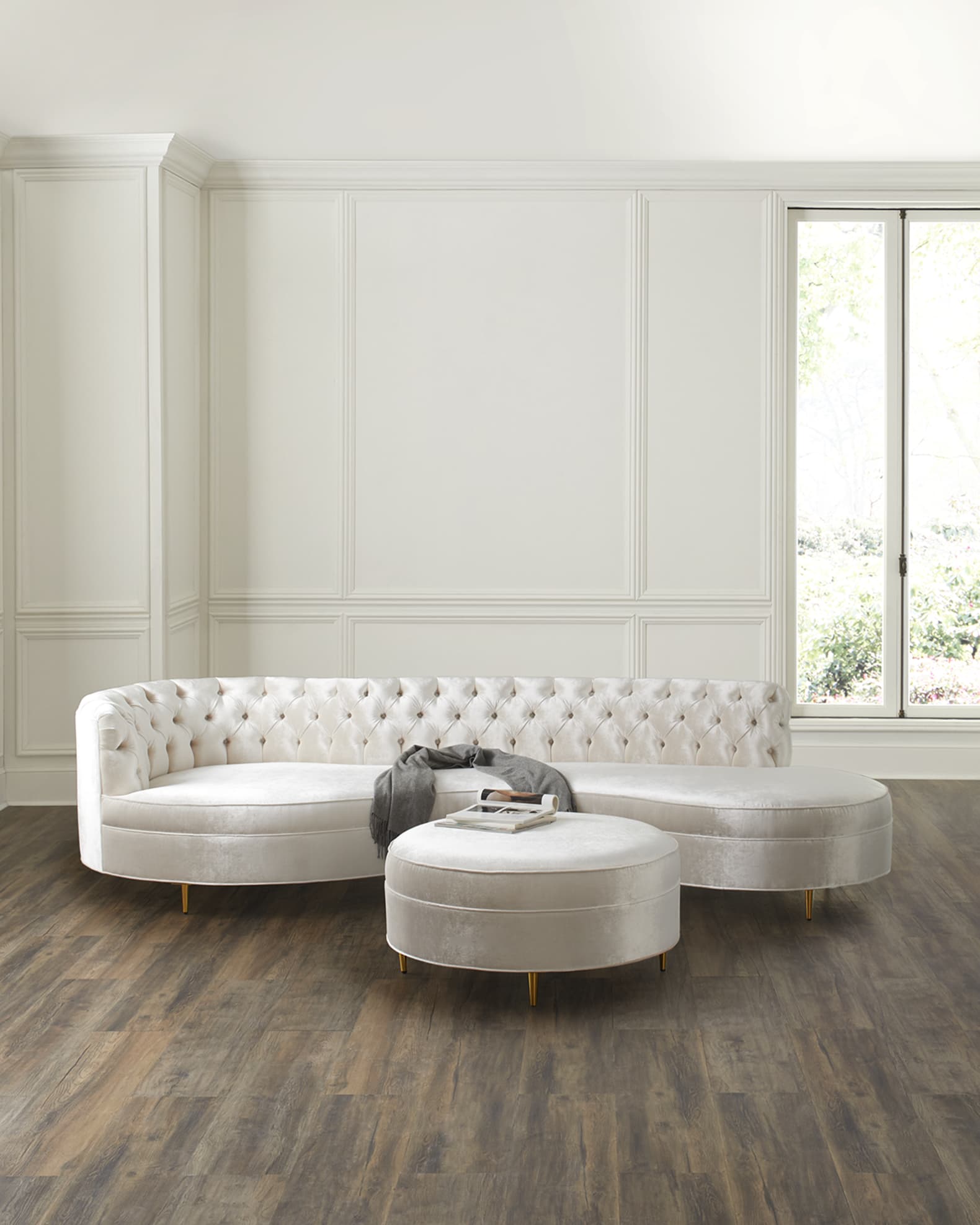 Terra Sofa and Round Ottoman 0