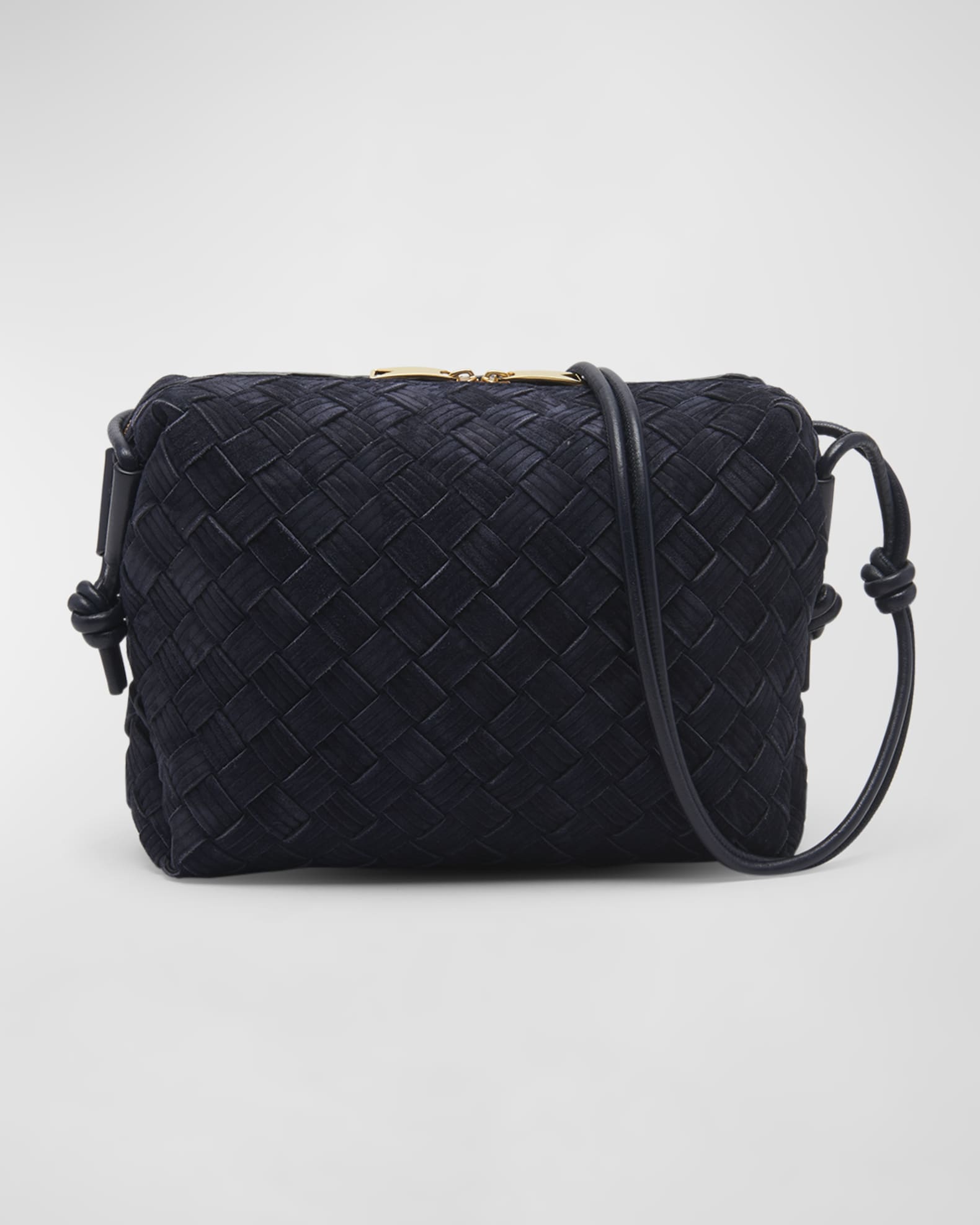 Bottega Veneta Loop mini intrecciato leather shoulder bag - Women - Black Cross-body Bags