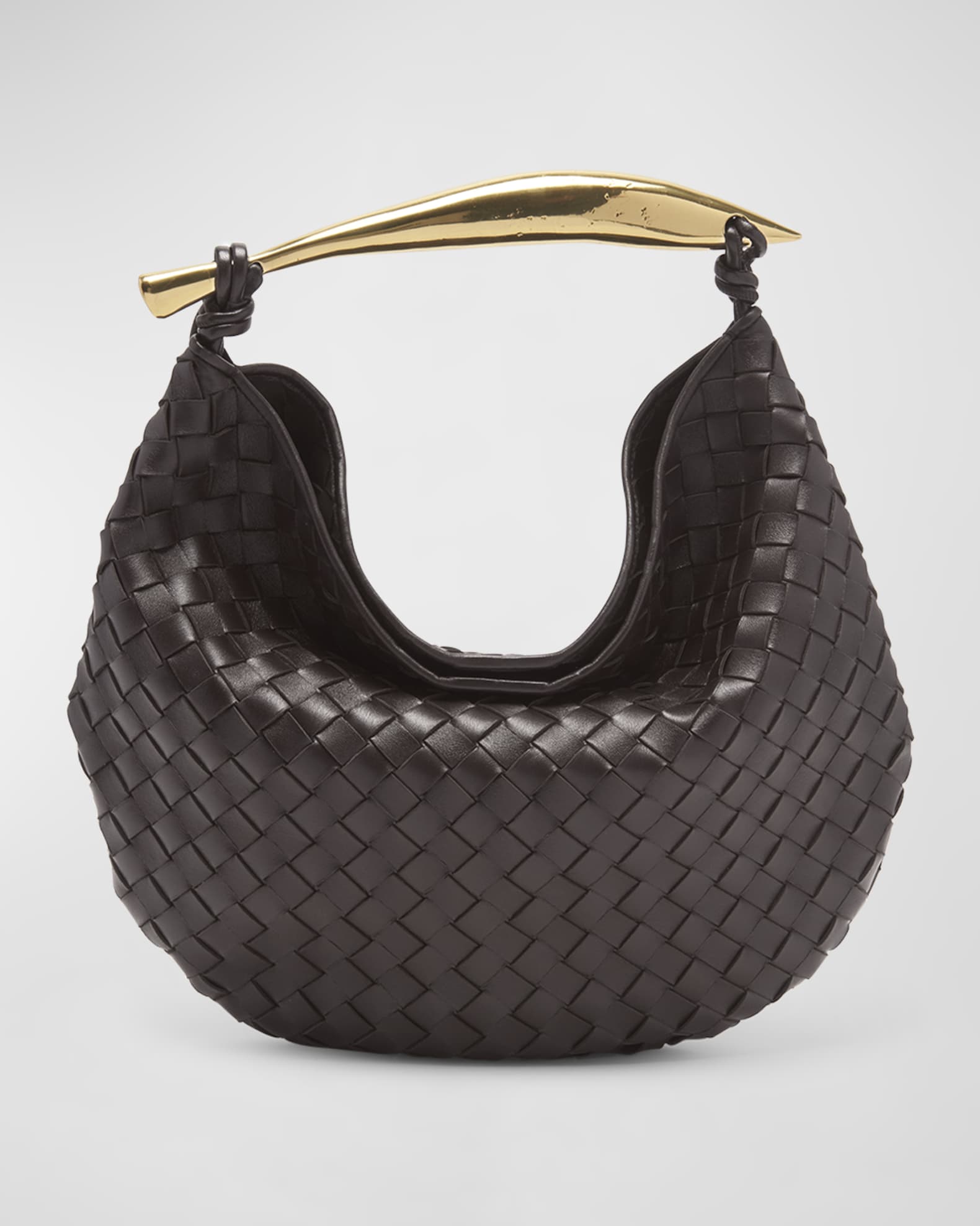 Sardine Mini Leather Shoulder Bag in Neutrals - Bottega Veneta