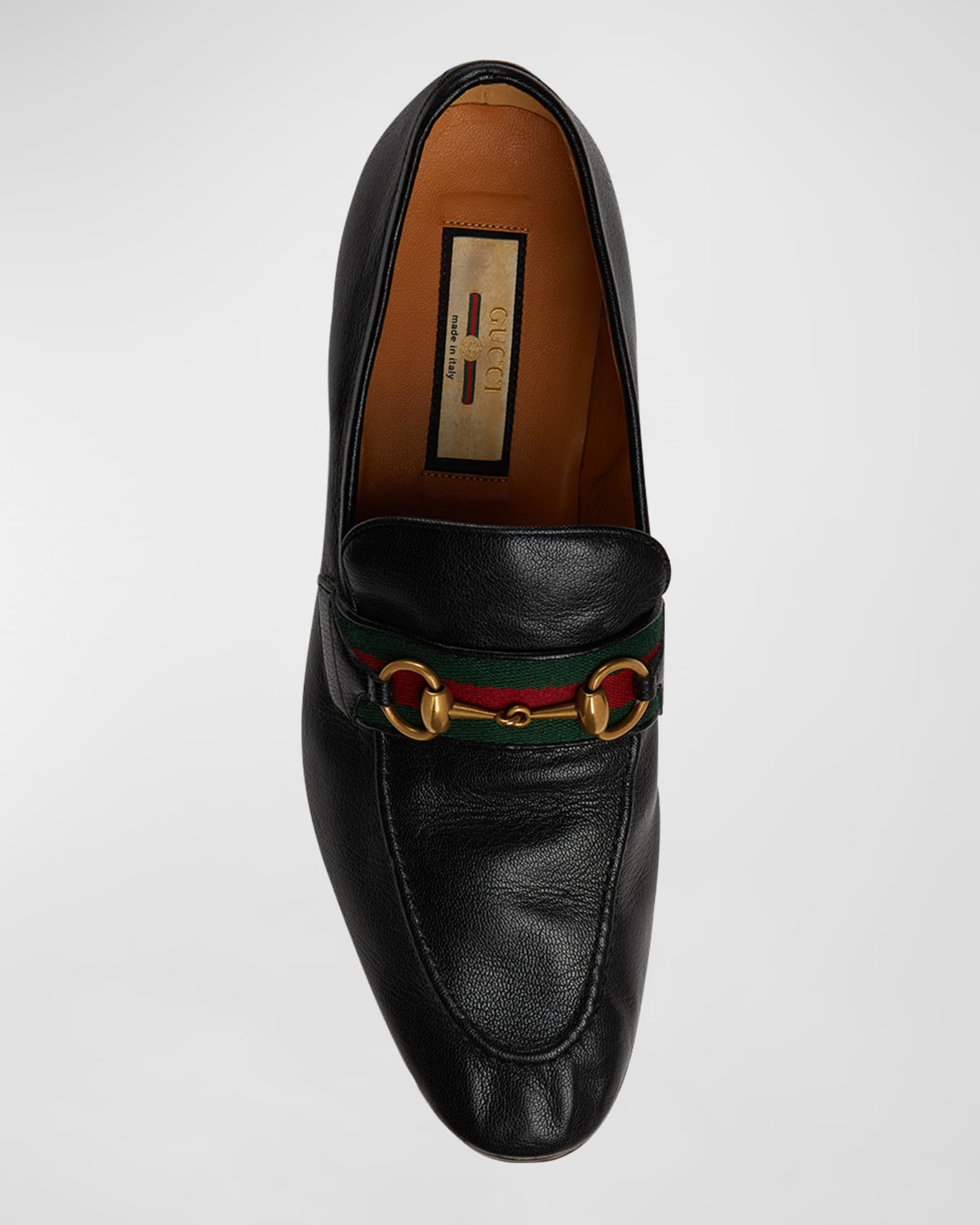 Gucci Men's Paride Web Stripe Bit Loafers