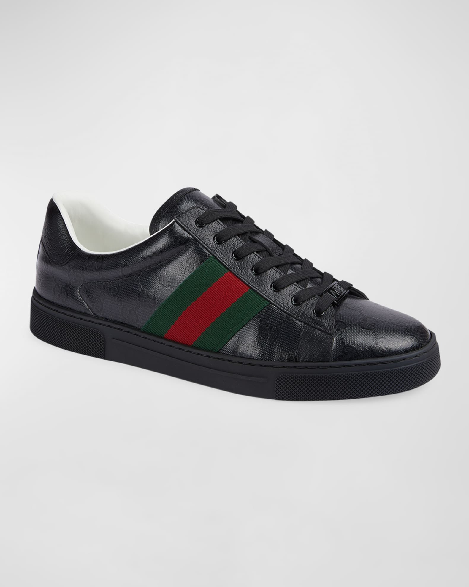 Gucci Men's Ace GG Crystal Canvas Sneakers | Neiman Marcus