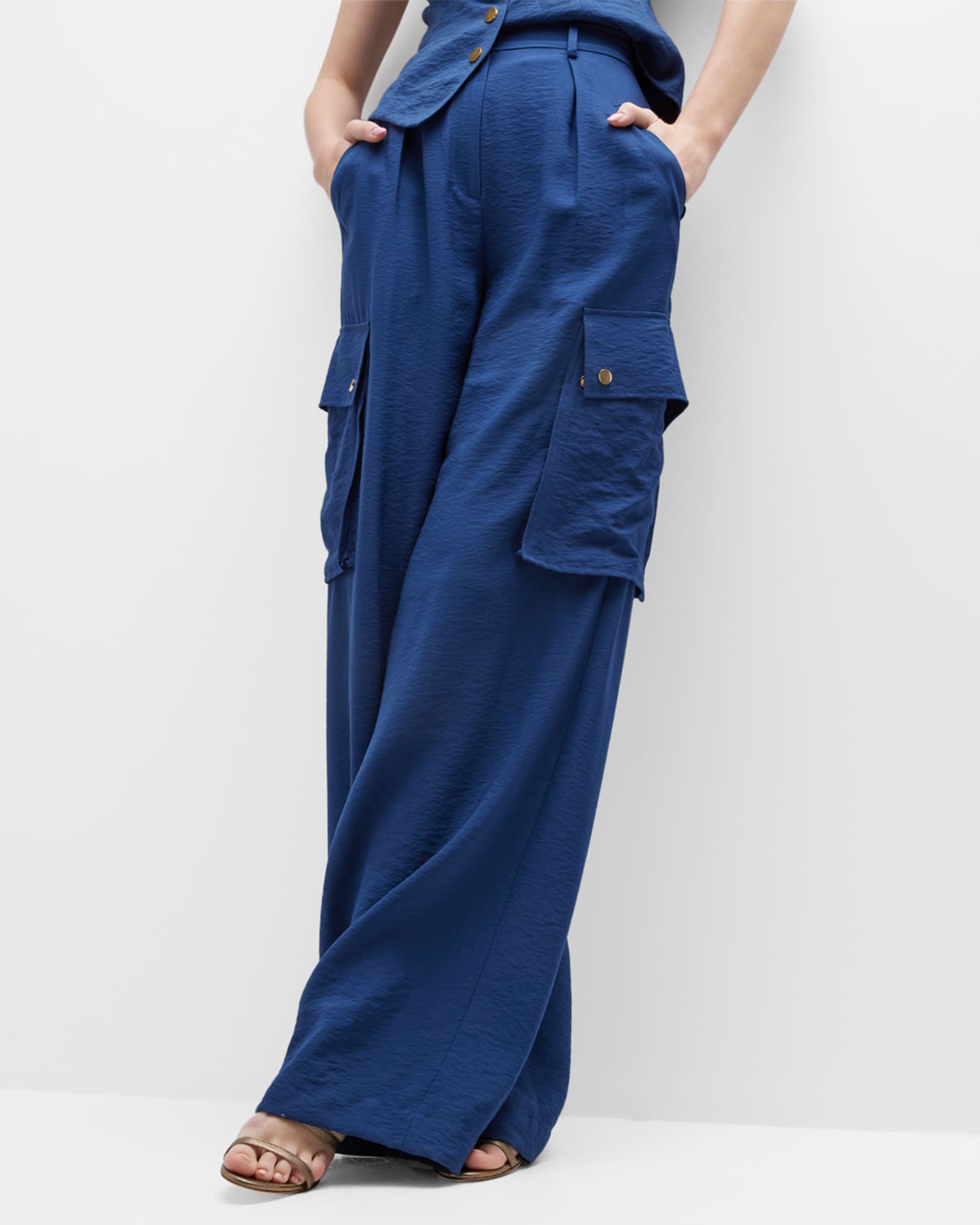 NGS.BROOK Relaxed Pants - Cornflower Stripe