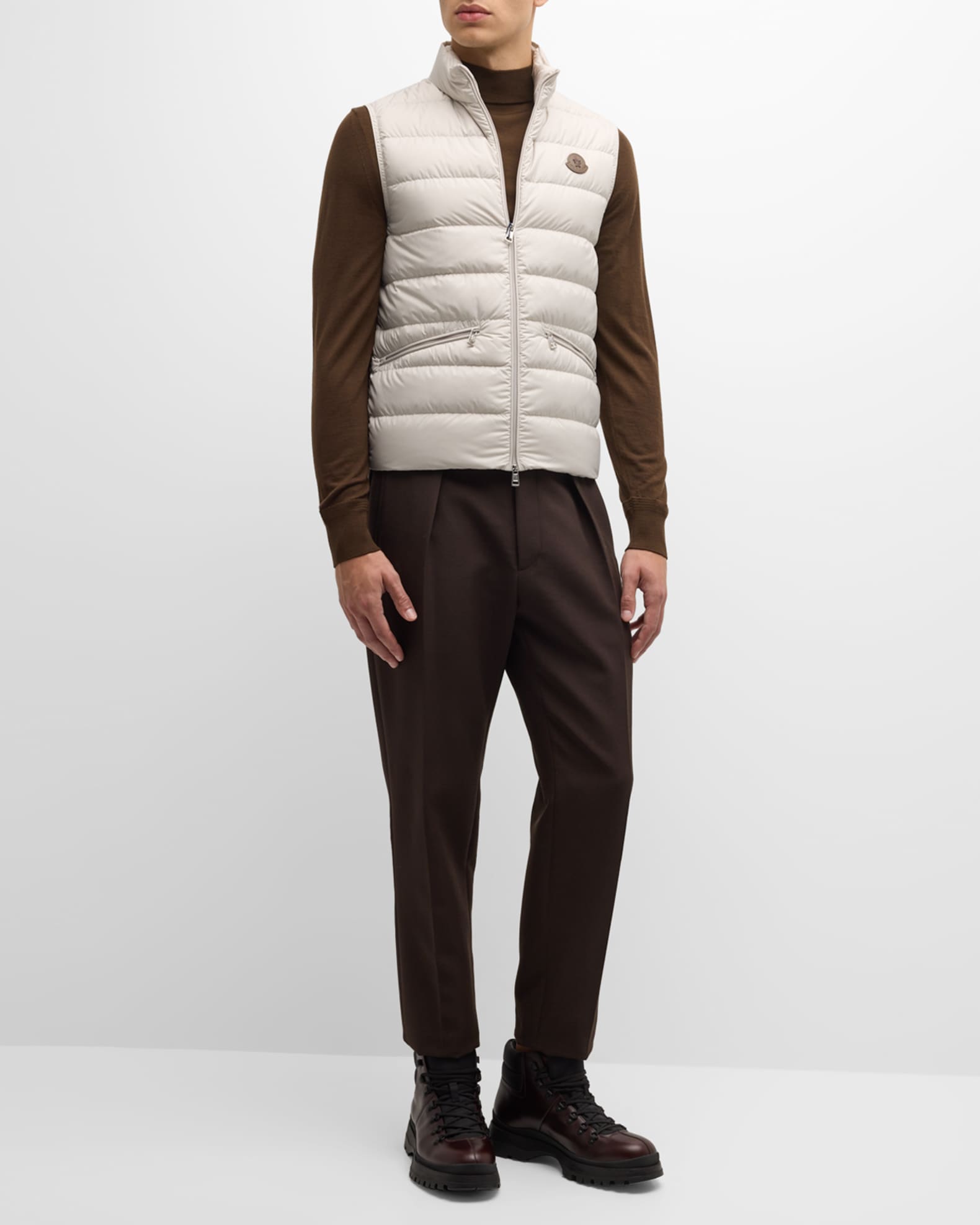 Moncler Men's Treompan Quilted Zip Vest | Neiman Marcus