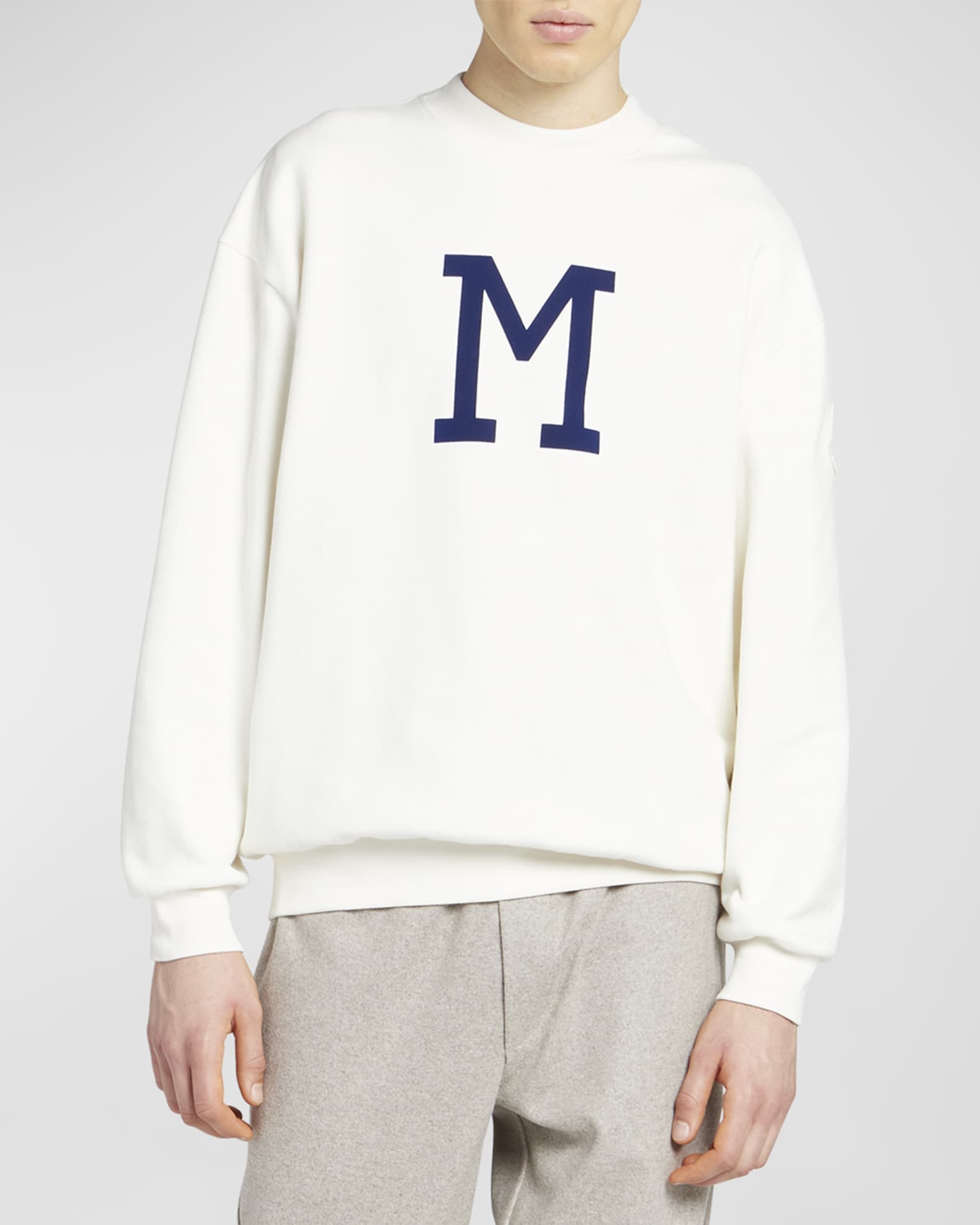 Moncler Men's Collegiate M Logo Sweatshirt