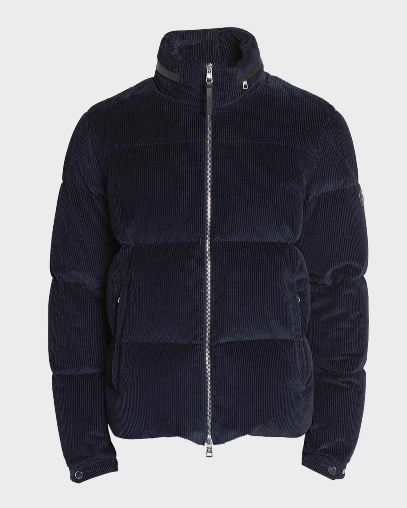 Moncler Men's Besbre Corduroy Puffer Jacket | Neiman Marcus