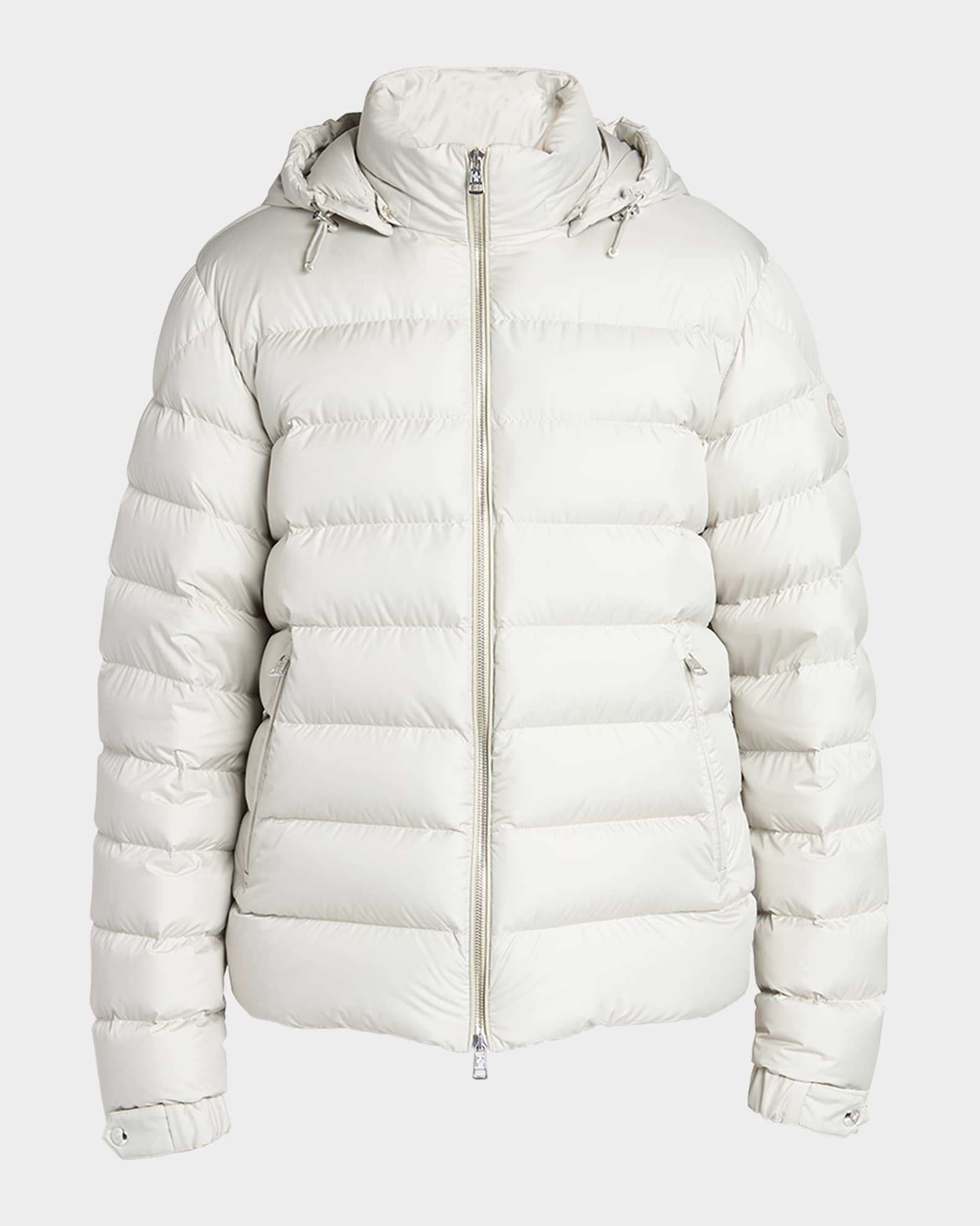 Moncler Besbre Leather-Trim Puffer Jacket - Black