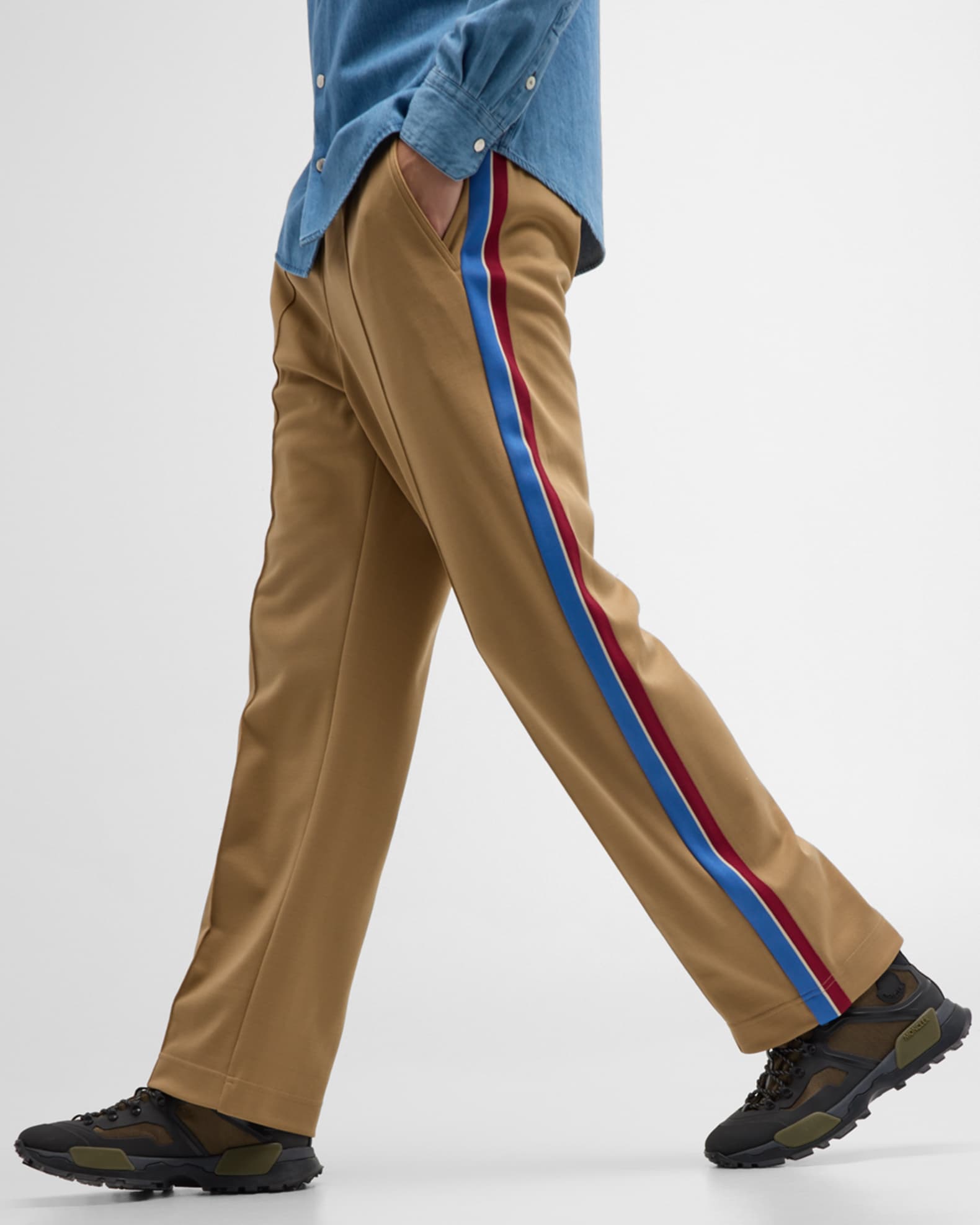Moncler side online stripe pants