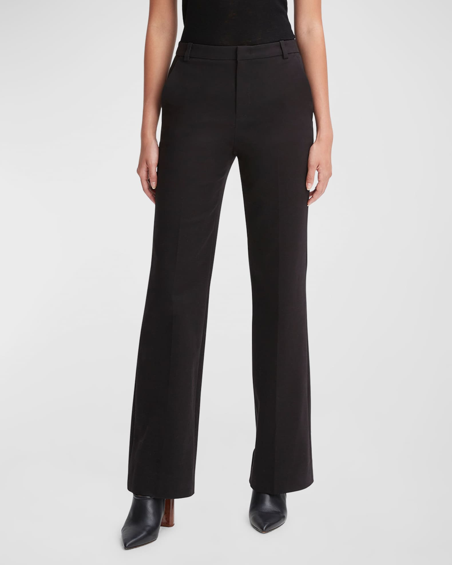 Vince Cotton Stretch MidRise Bootcut Pants Neiman Marcus