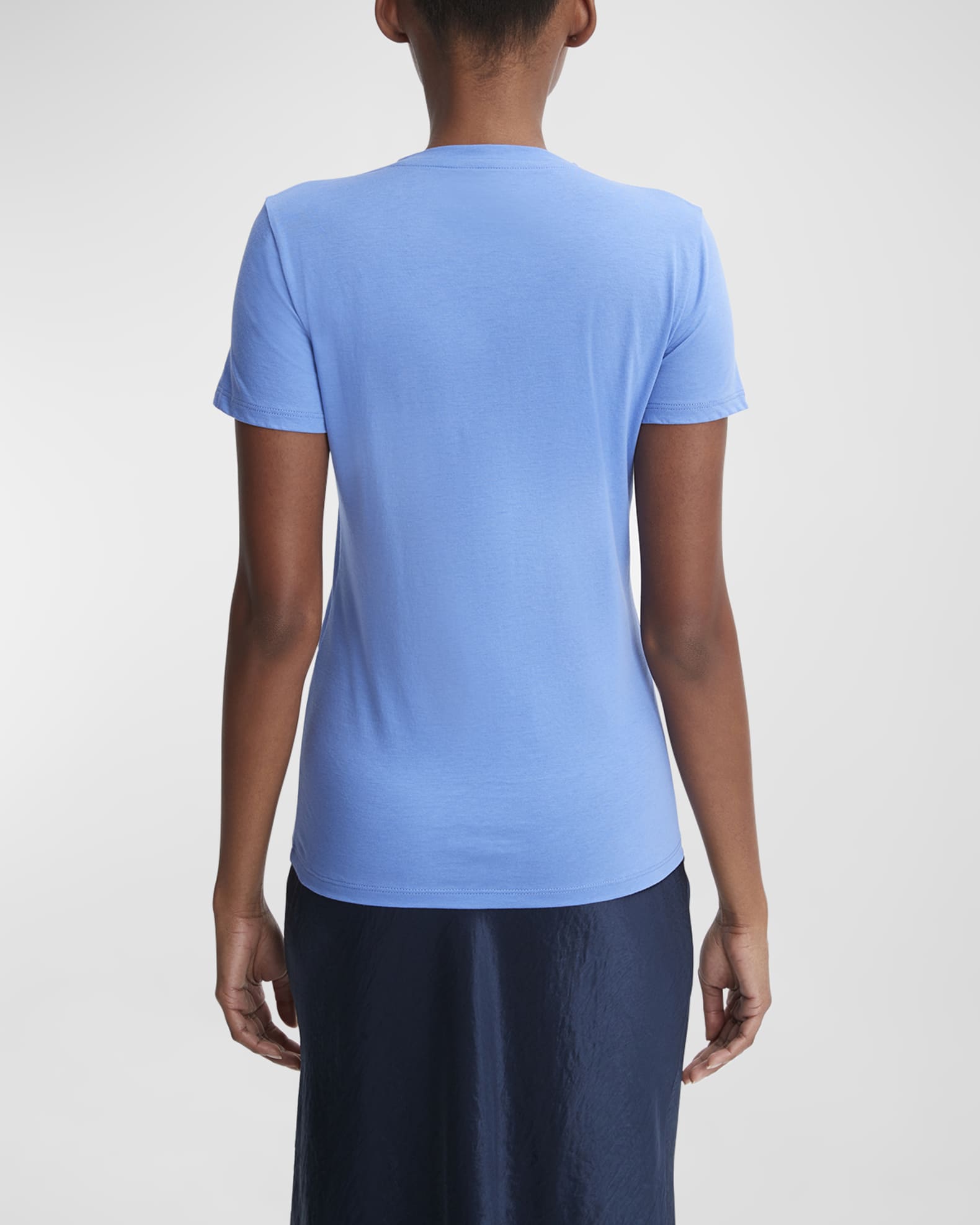 Vince Essential Crewneck Short-Sleeve Cotton T-Shirt | Neiman Marcus