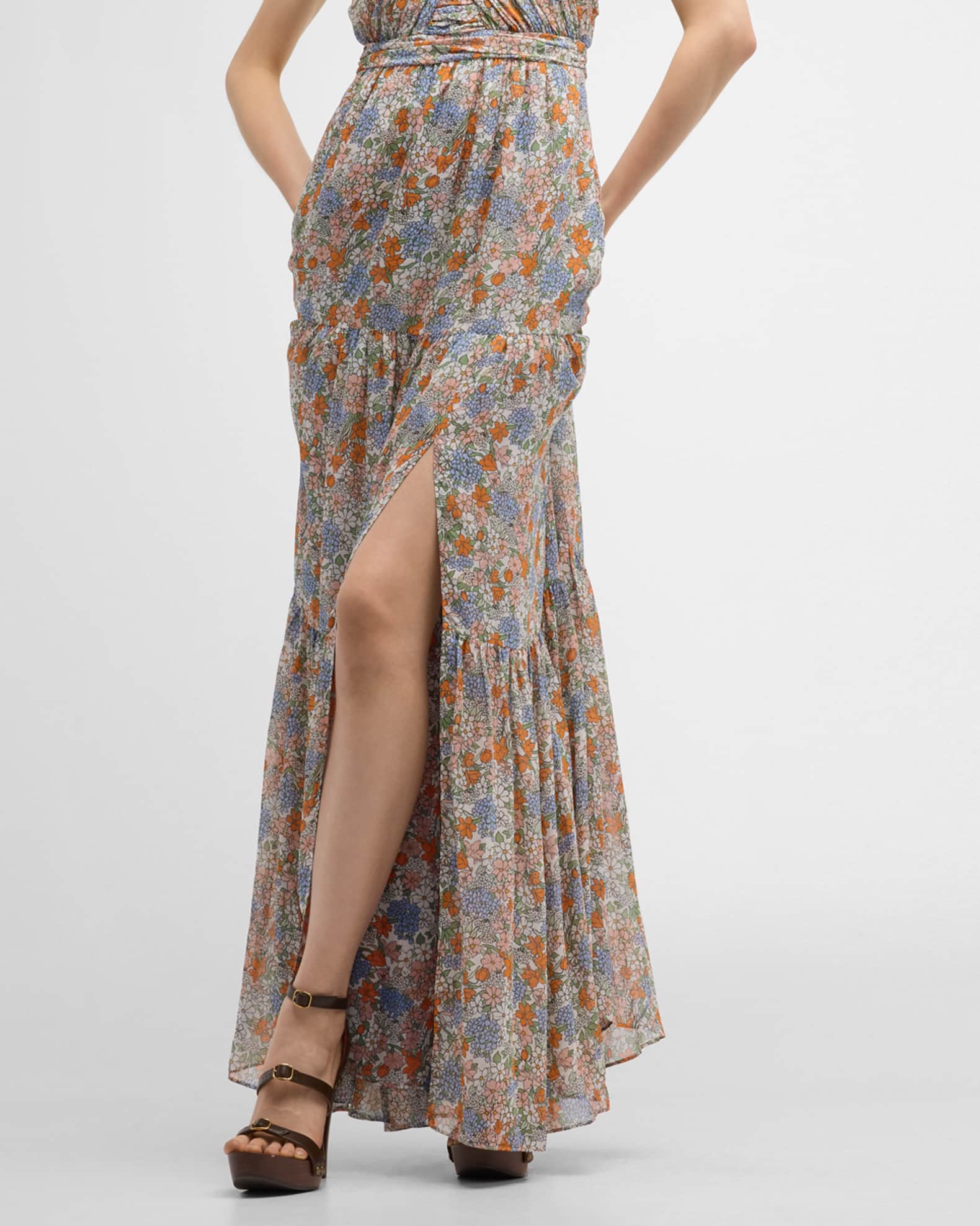Veronica Beard Florencia Floral Crisscross A-Line Maxi Dress | Neiman ...