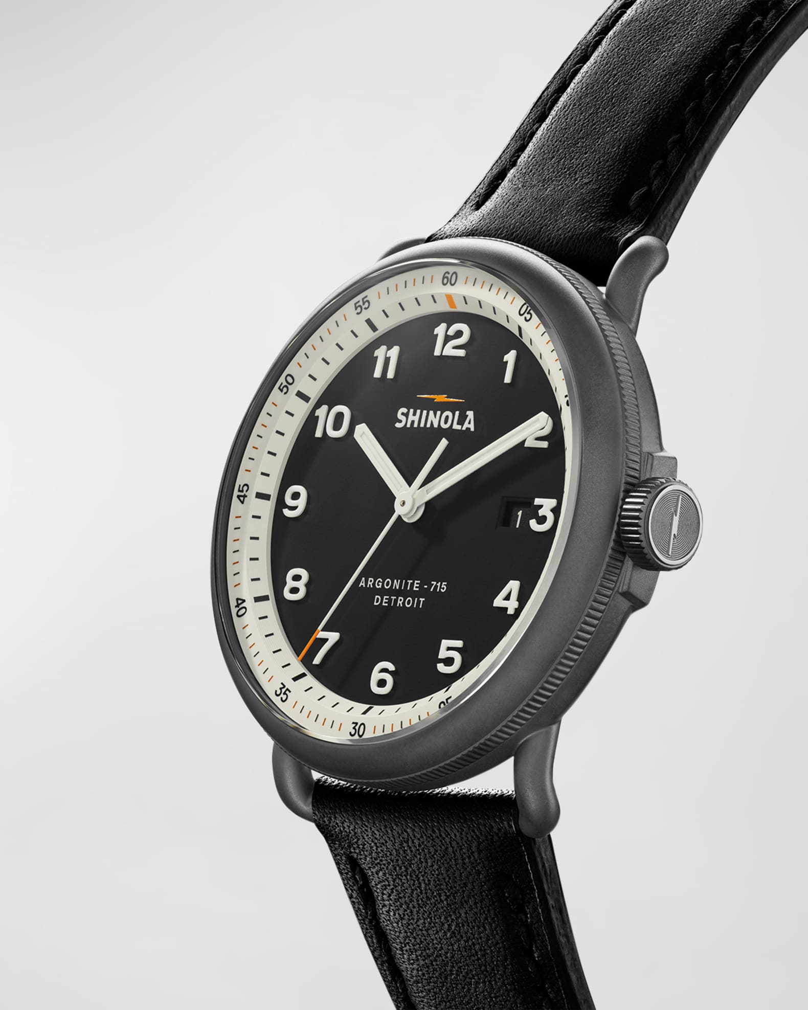 Men's Canfield Model C Leather Strap Watch, 43mm 1