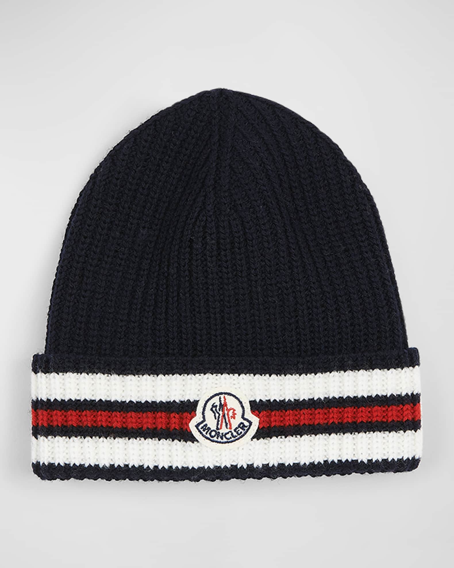 Moncler Boy s Logo Patch Knit Hat Size XXS XS