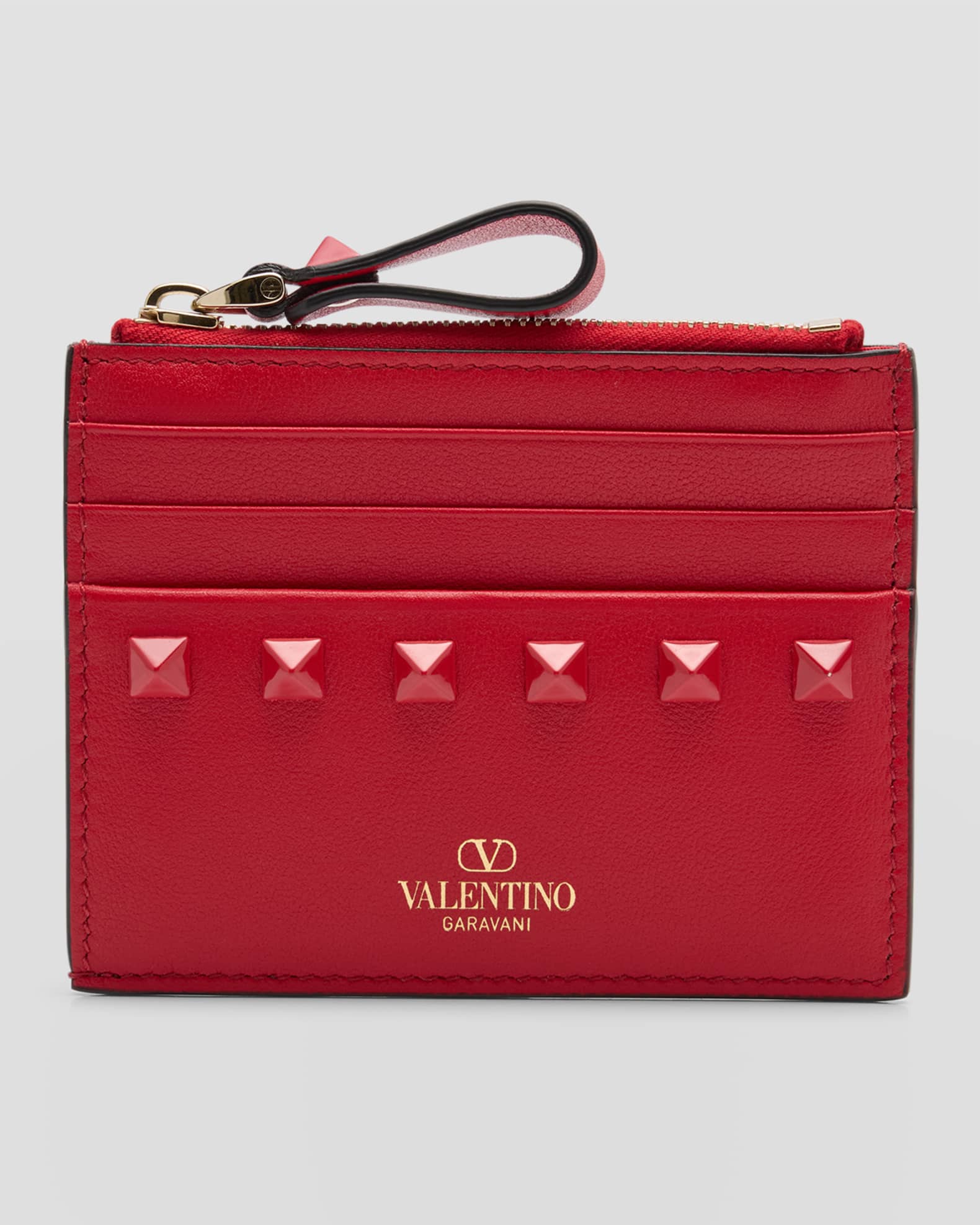 Valentino card holder red sales